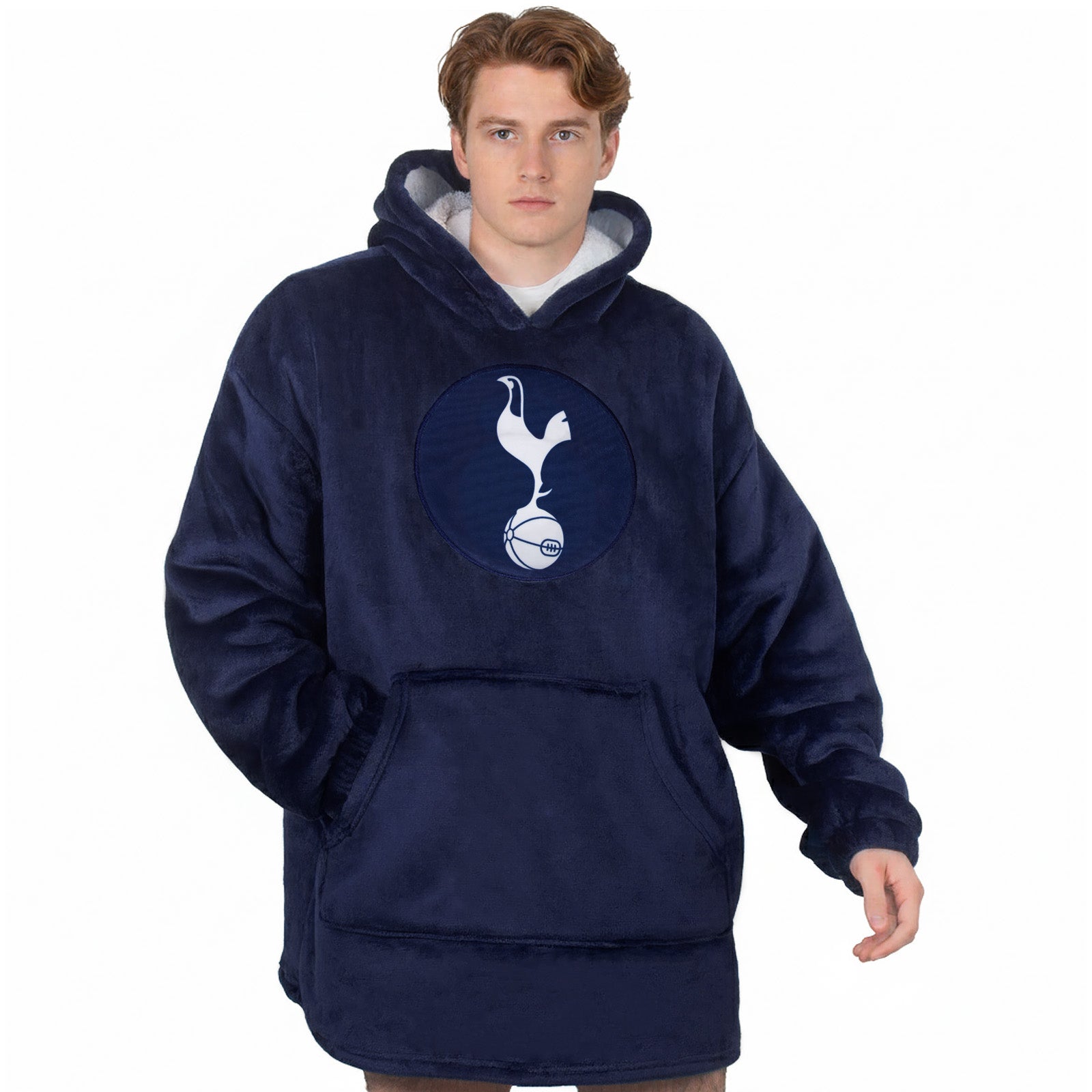 Spurs oversized hoodie blanket for adults in navy blue