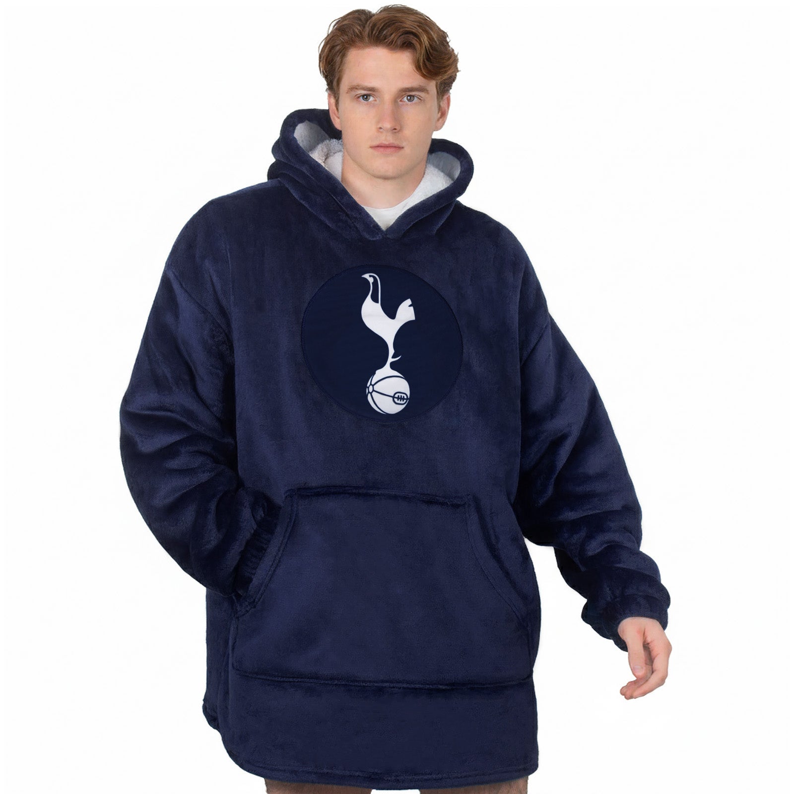 Spurs oversized hoodie blanket for adults in navy blue
