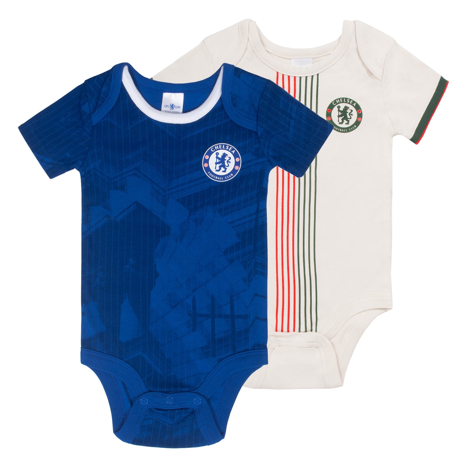 Chelsea FC baby 2pk bodysuit in blue & off-white
