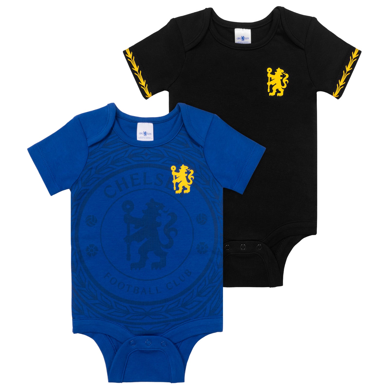 Chelsea FC baby 2pk bodysuit in blue & off-white