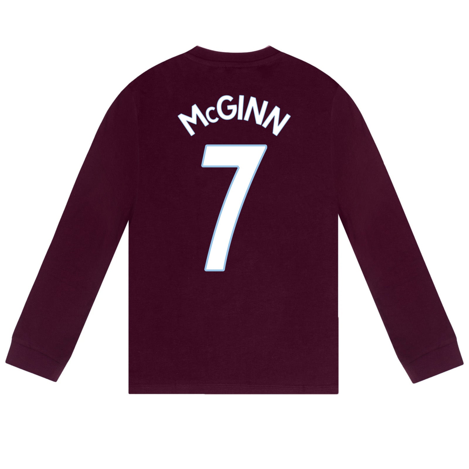 Aston Villa long pyjamas for kids in claret