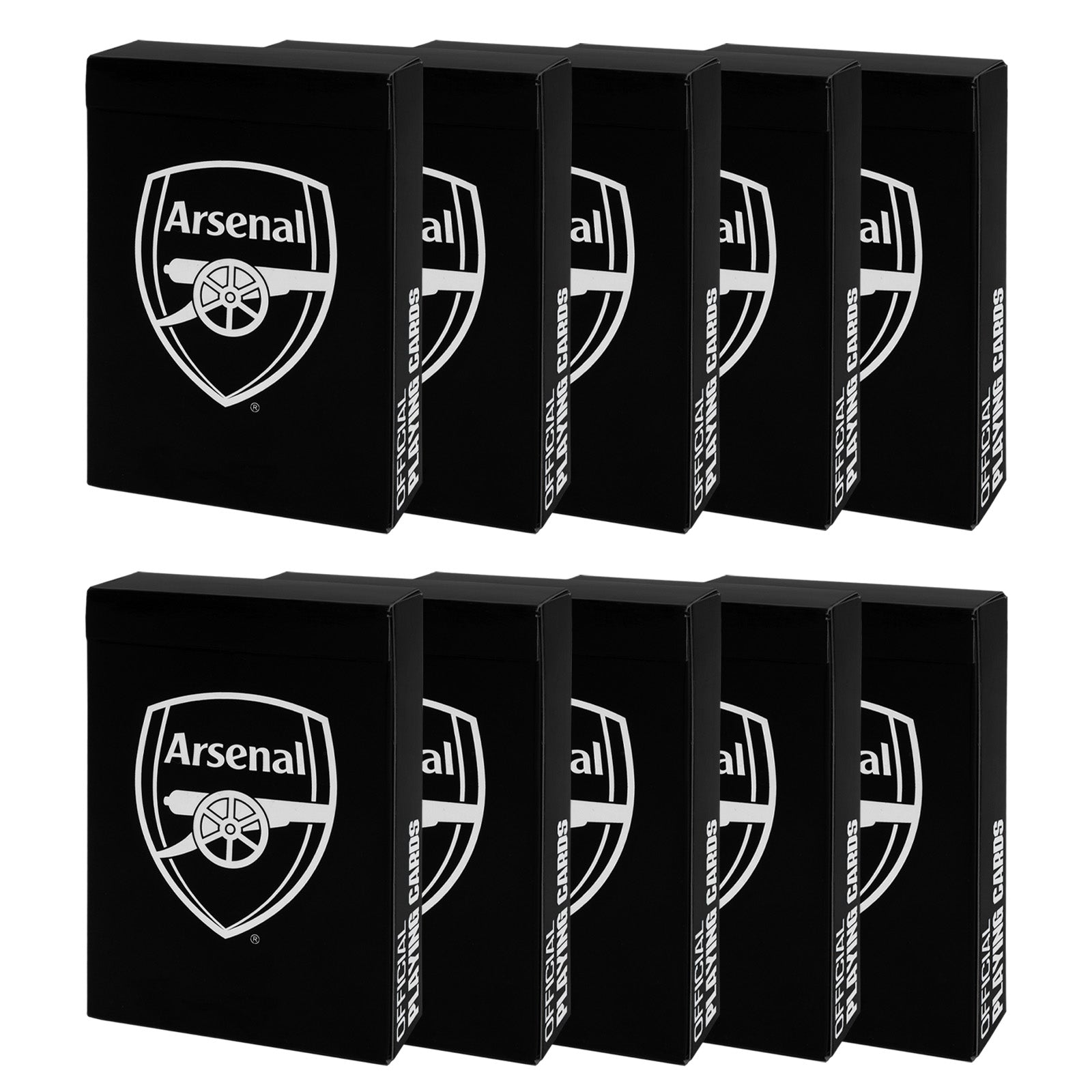Arsenal Playing Cards in black with club crest on the back