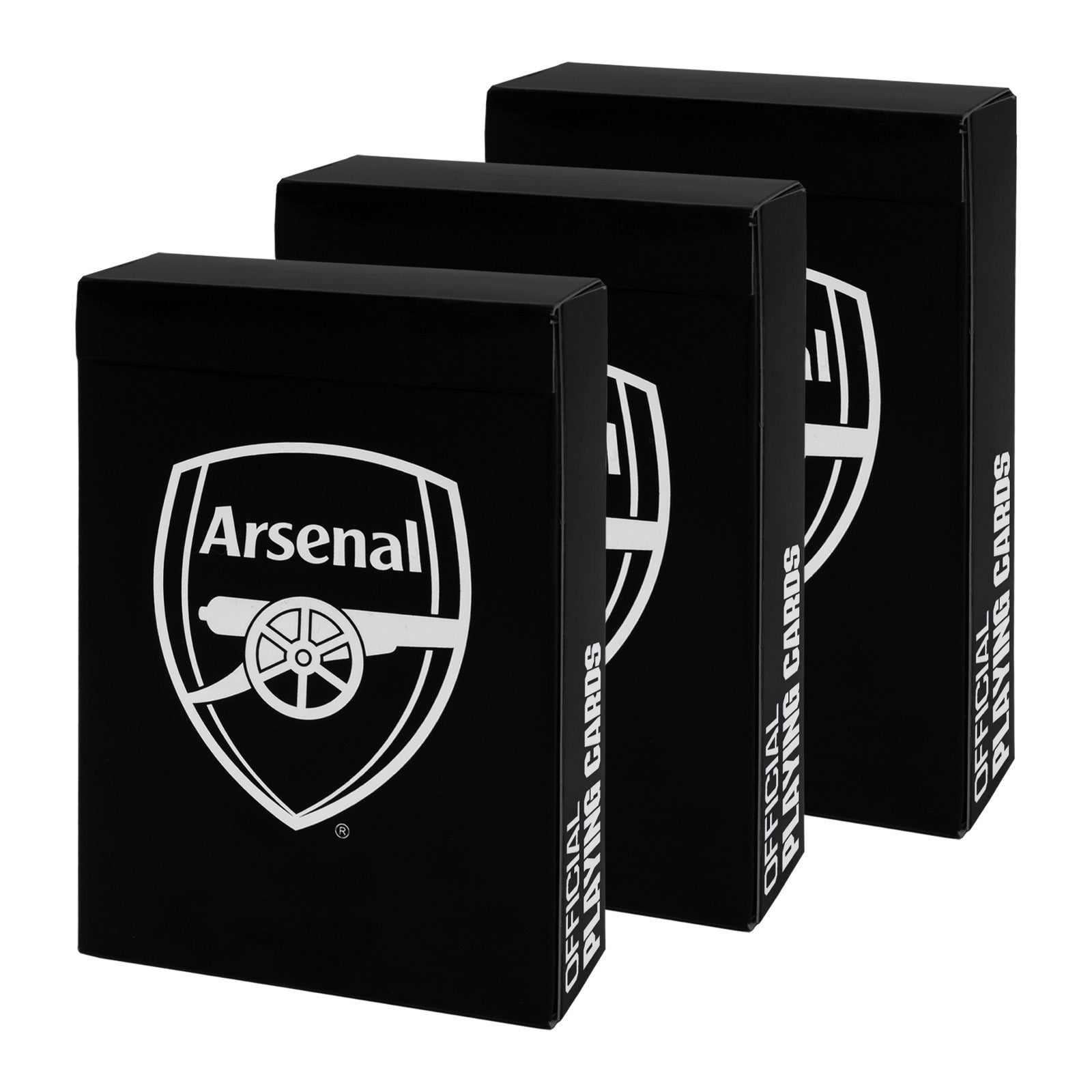 Arsenal Playing Cards in black with club crest on the back