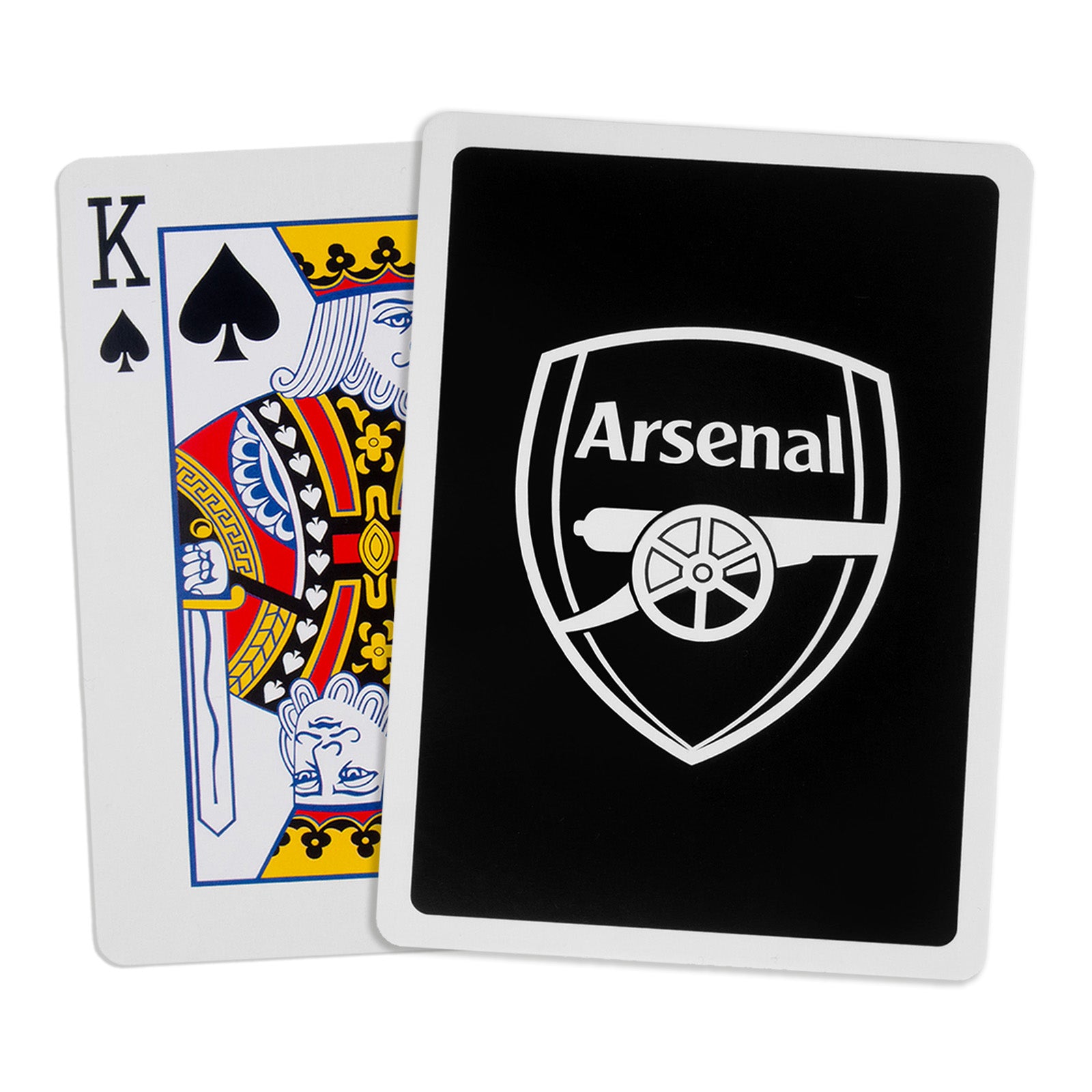Arsenal Playing Cards in black with club crest on the back