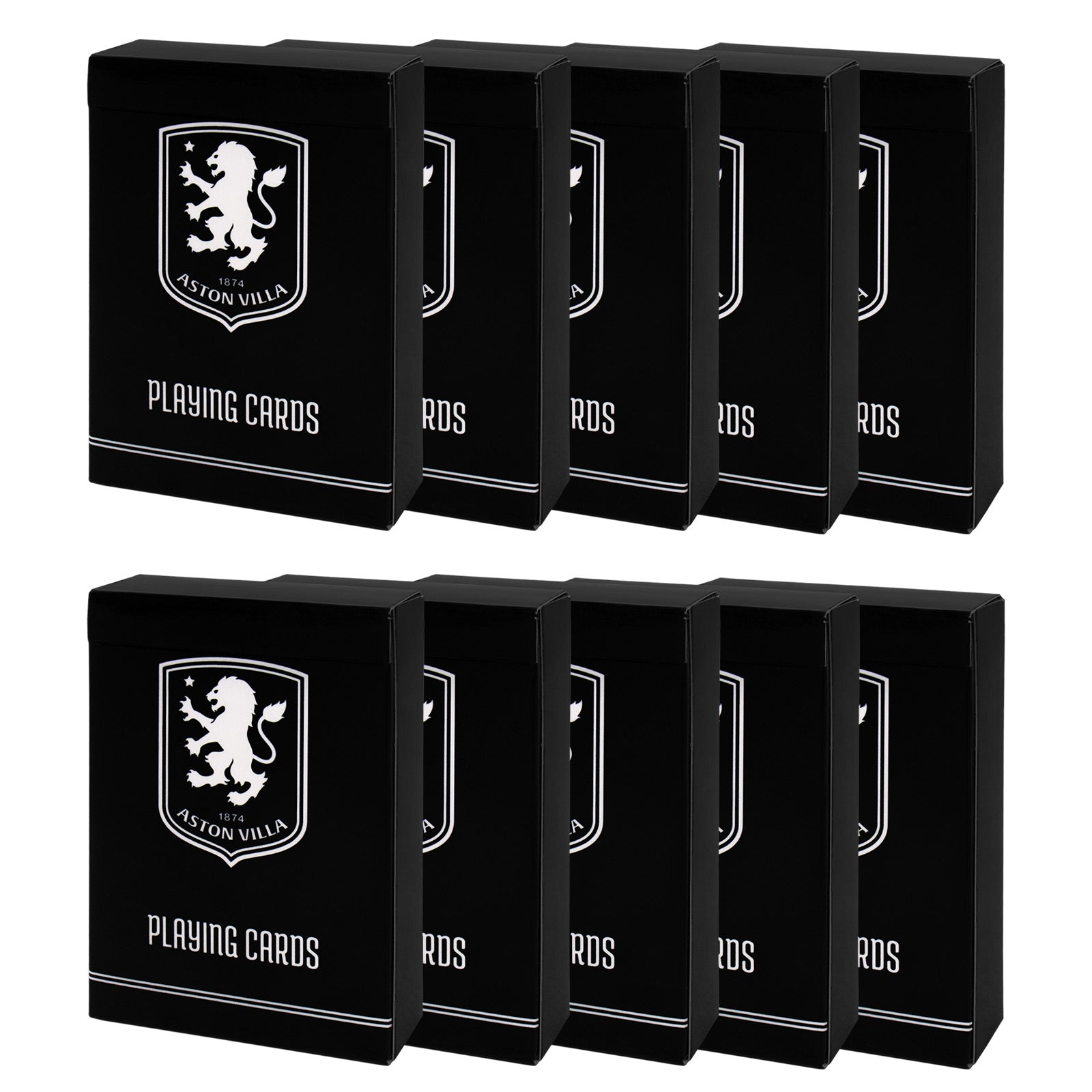 Aston Villa Playing Cards in black with club crest on the back