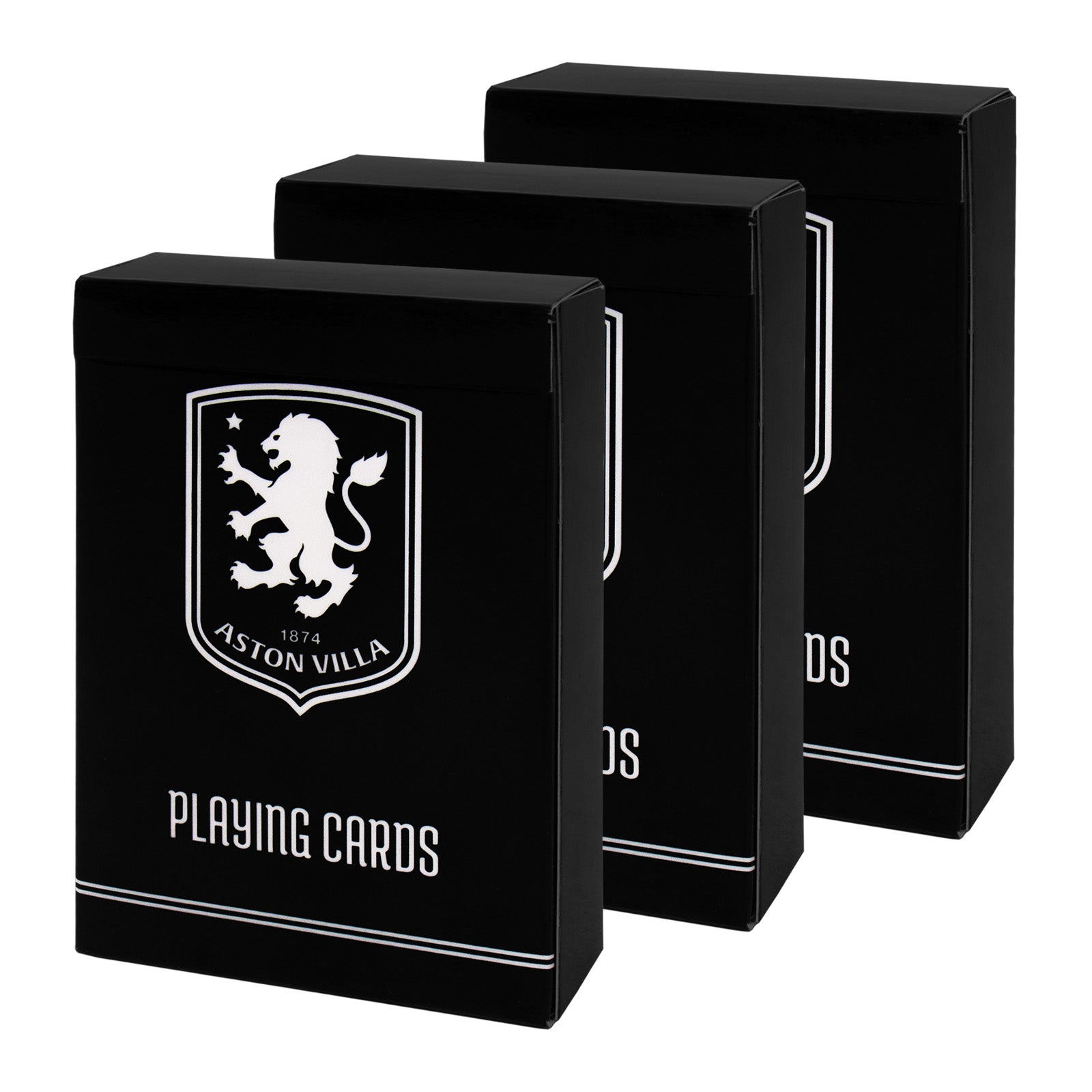 Aston Villa Playing Cards in black with club crest on the back
