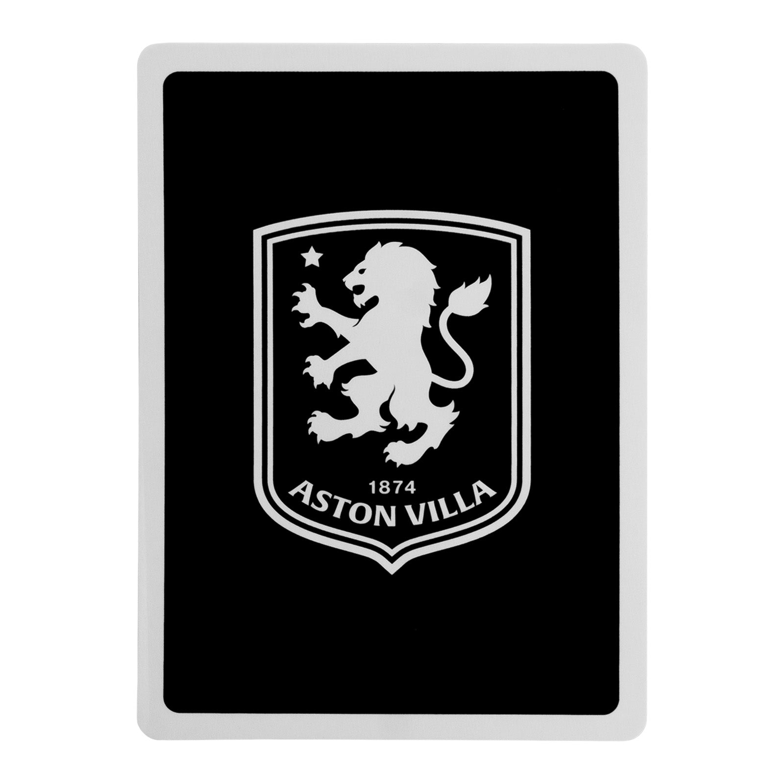 Aston Villa Playing Cards in black with club crest on the back