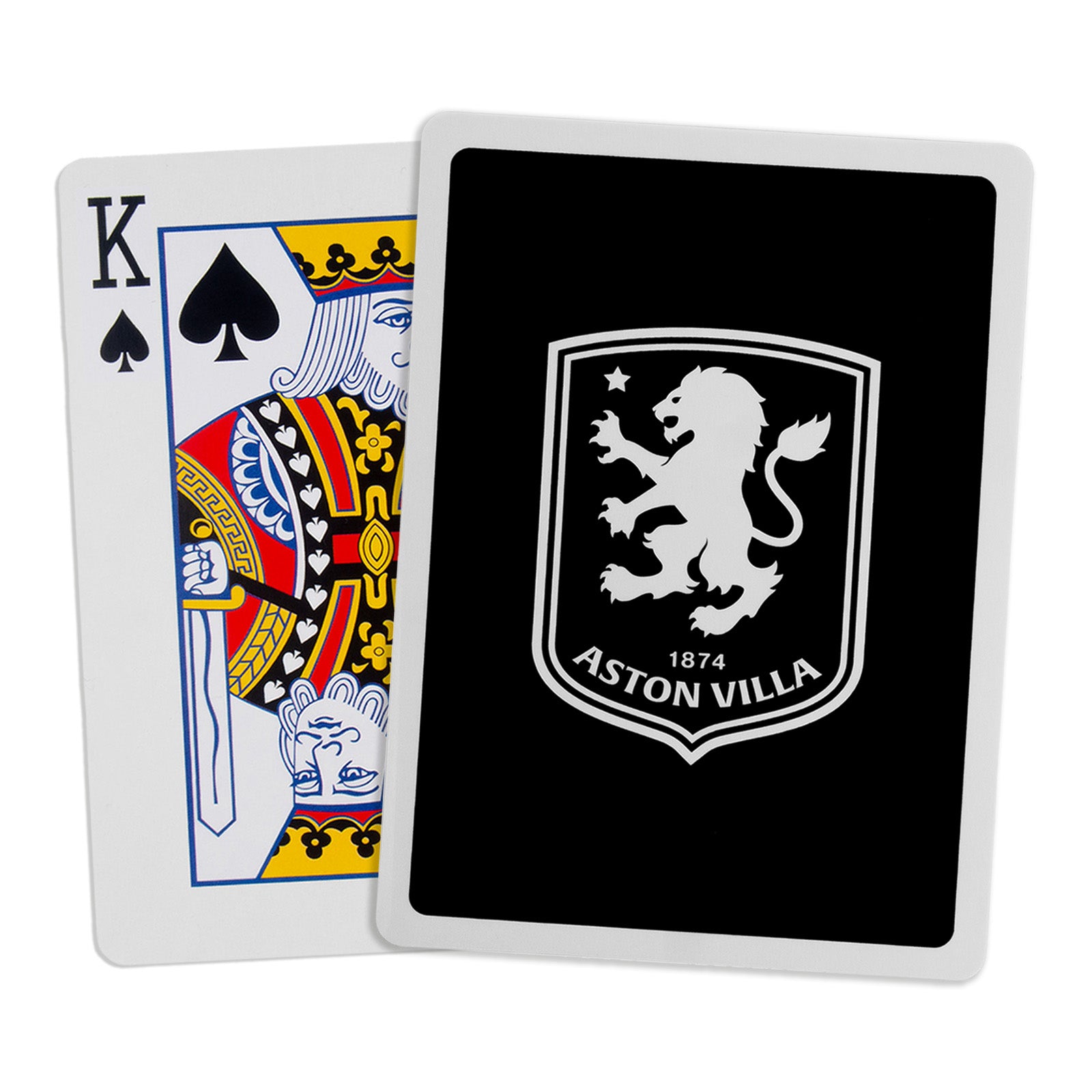 Aston Villa Playing Cards in black with club crest on the back