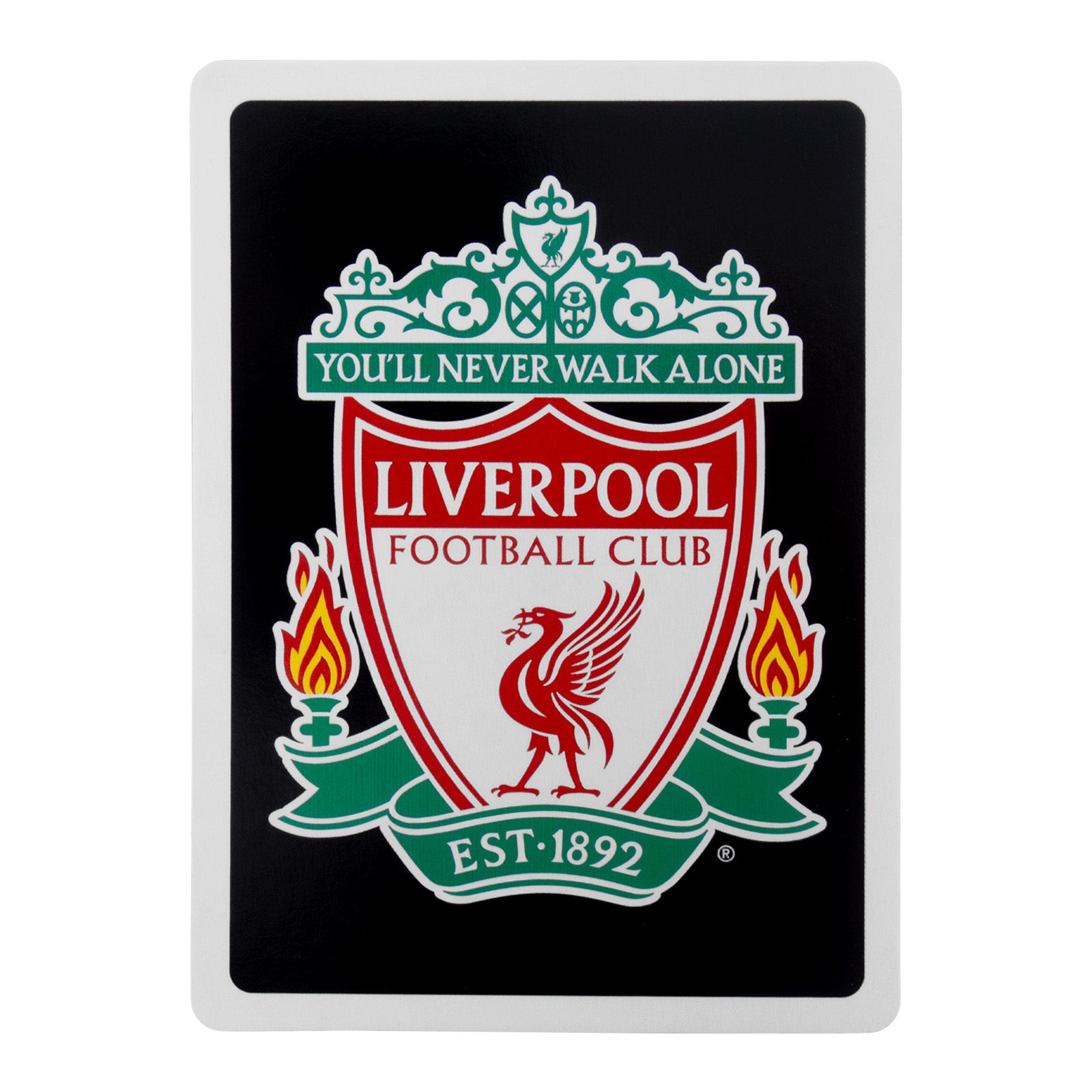 Liverpool Playing Cards in black with club crest on the back