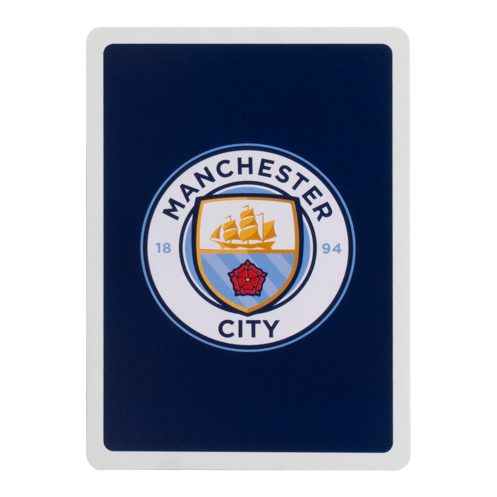 Manchester City Playing Cards in sky blue with club crest on the back