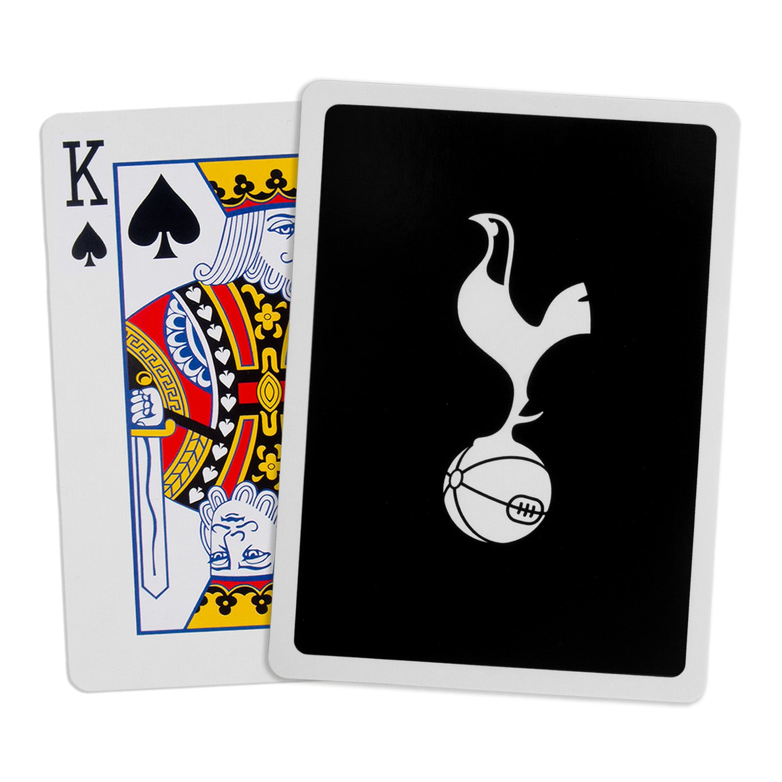 Spurs Playing Cards in black with club crest on the back