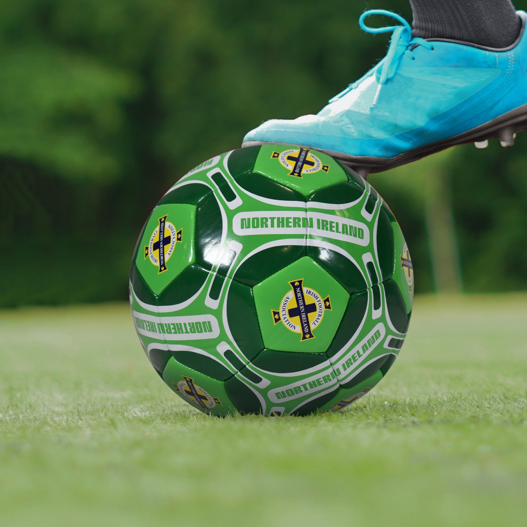 Northern Ireland size 4 football in green with national team crests & text