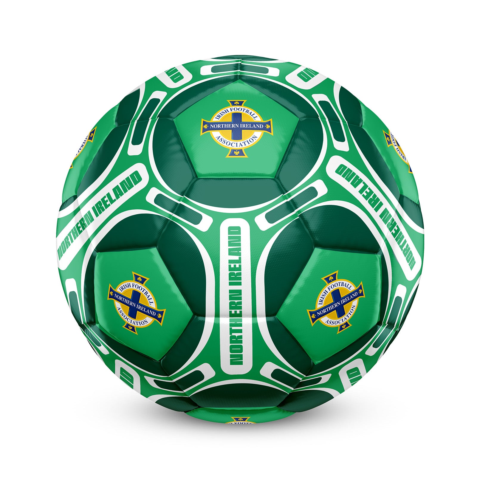 Northern Ireland size 4 football & goalie glove set in green with national team crest & text to each item