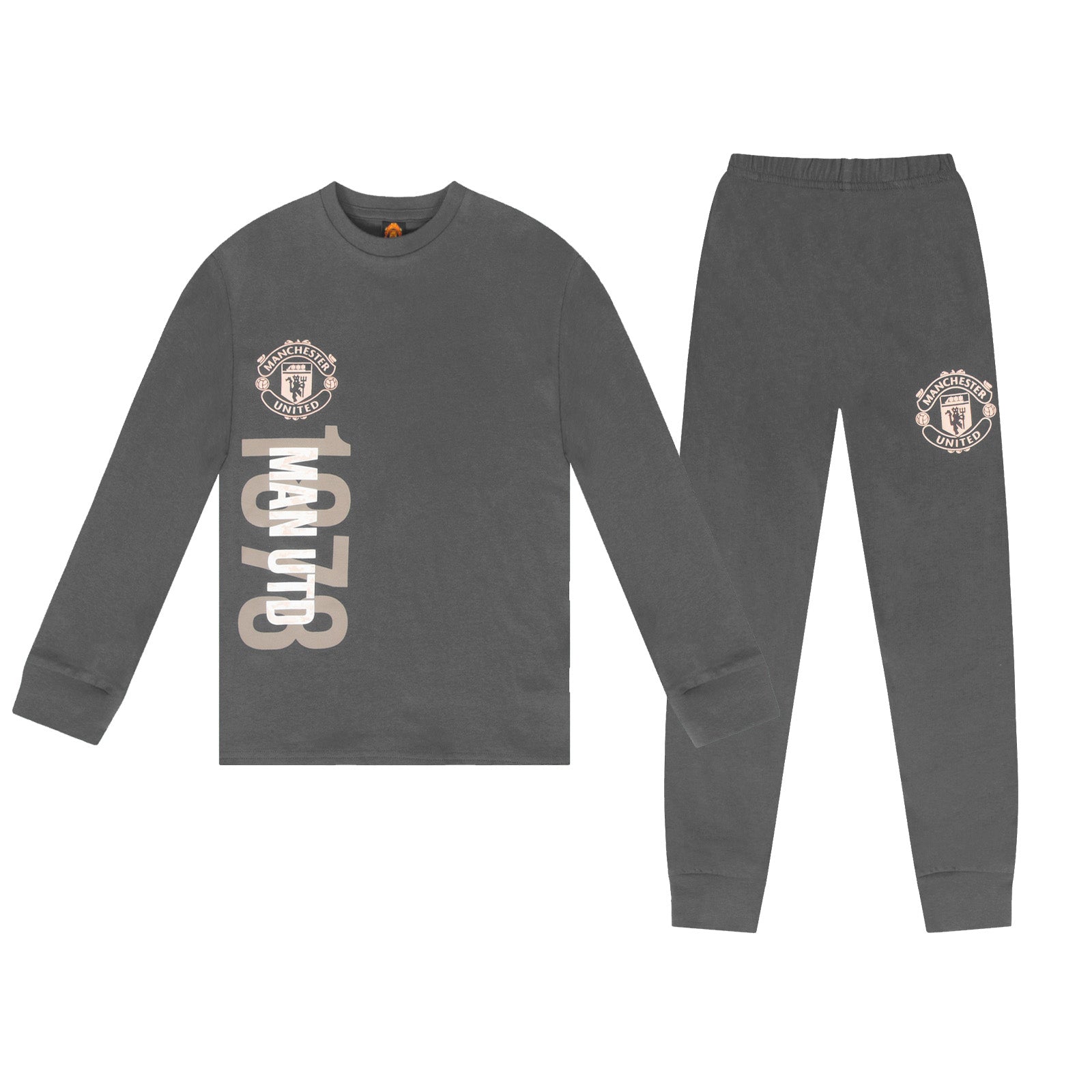 Manchester United long pyjamas for kids in grey