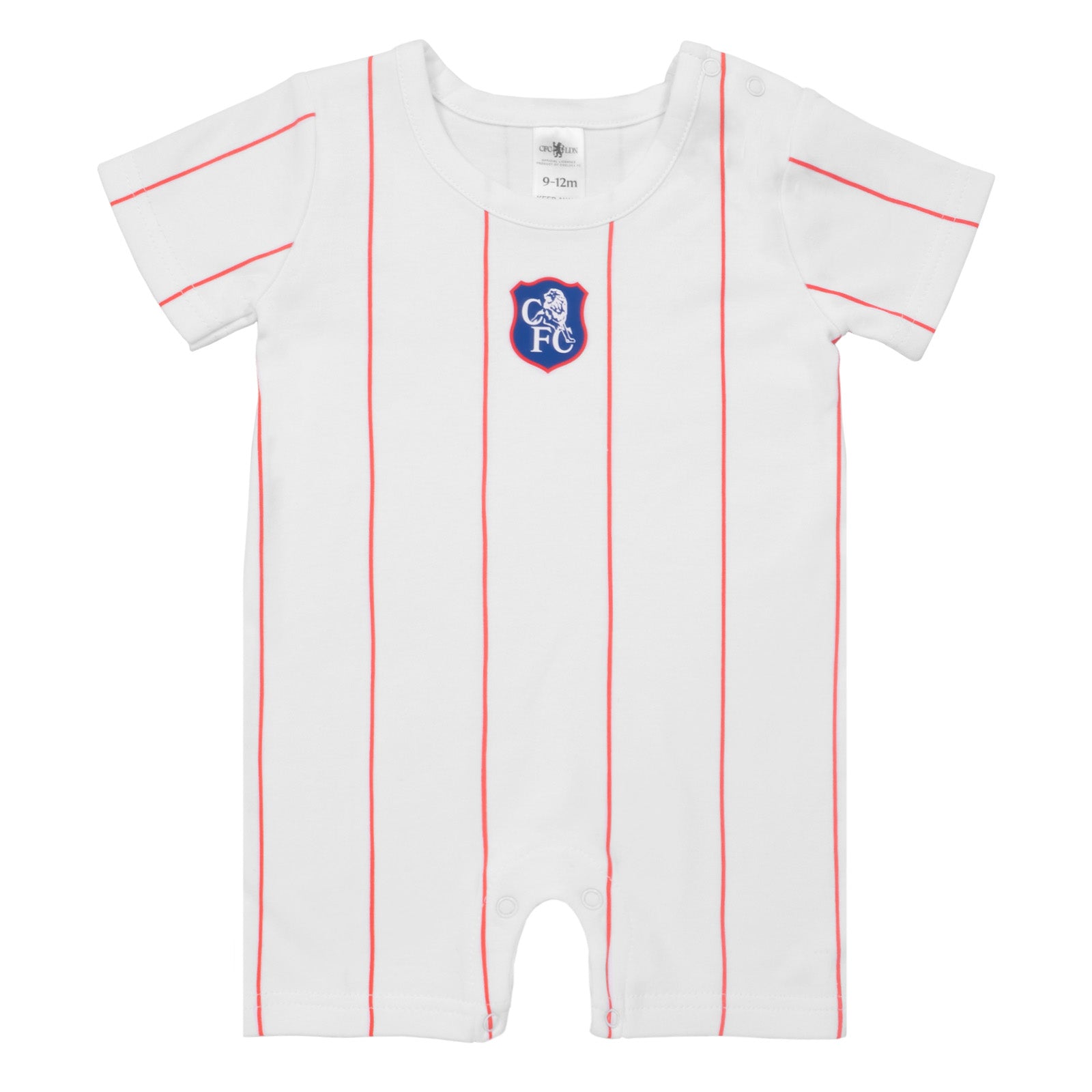 Chelsea FC baby romper and bucket hat set in white
