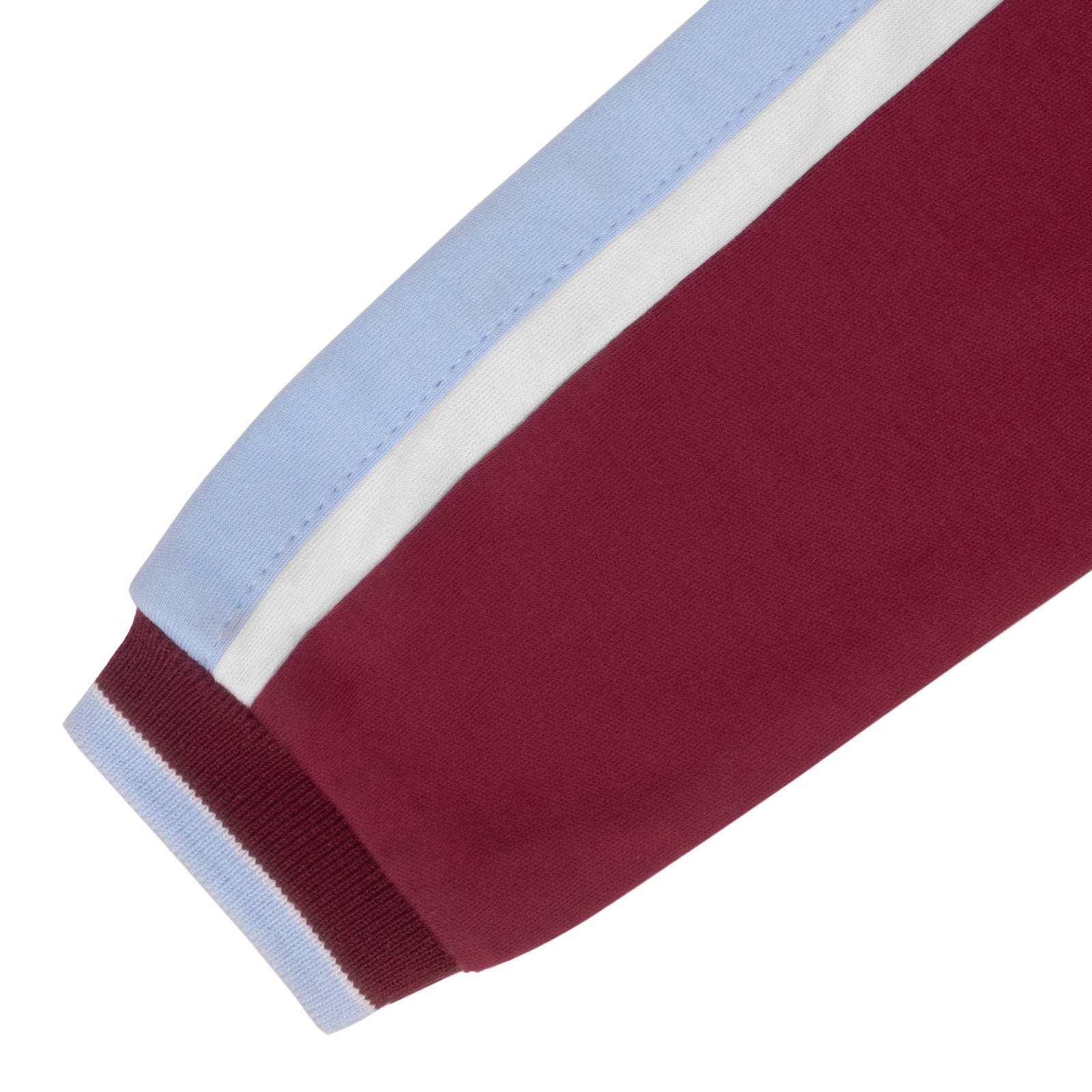 West Ham United FC baby sleepsuit in retro 2000 home kit colours