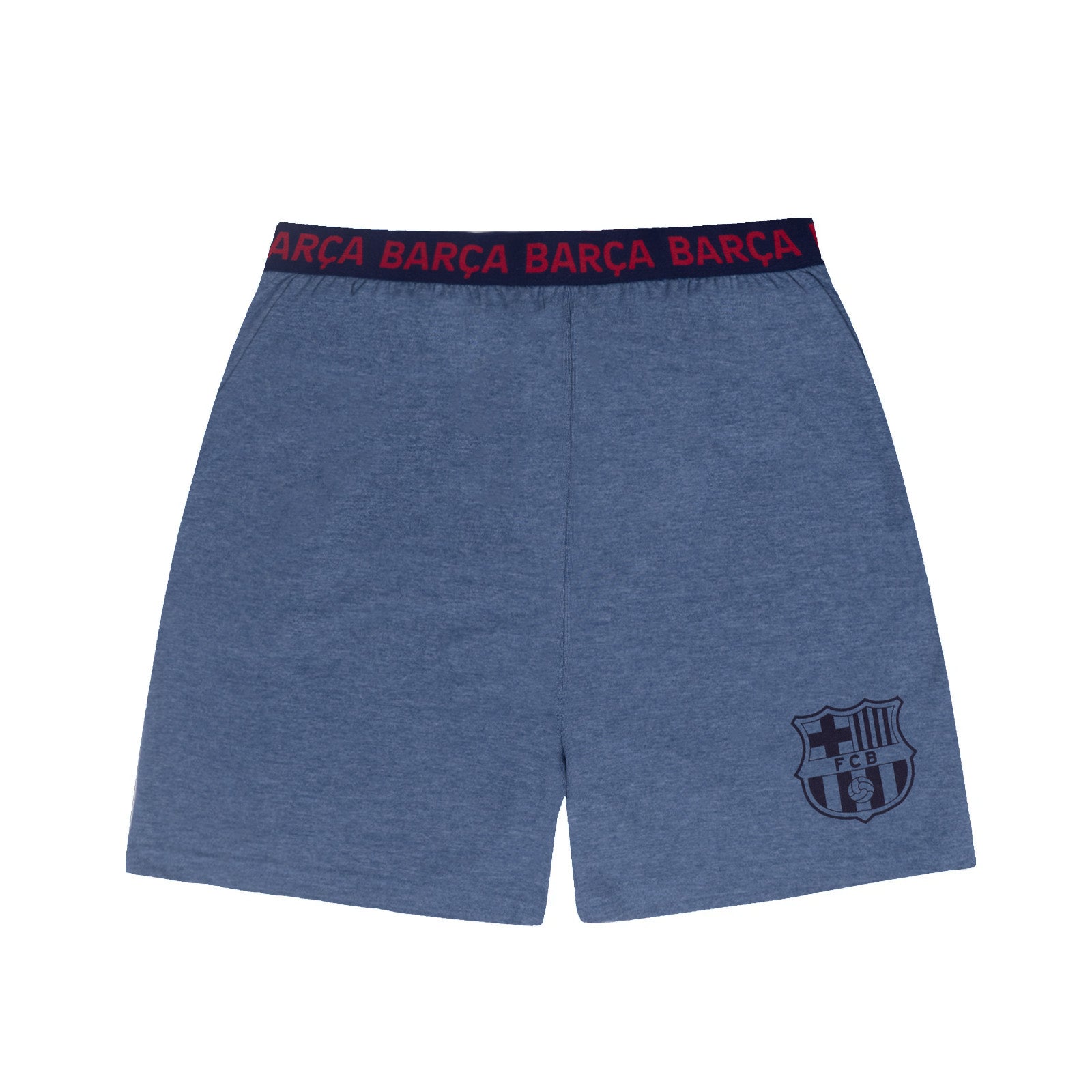 FC Barcelona adults short pyjama loungewear set in blue marl
