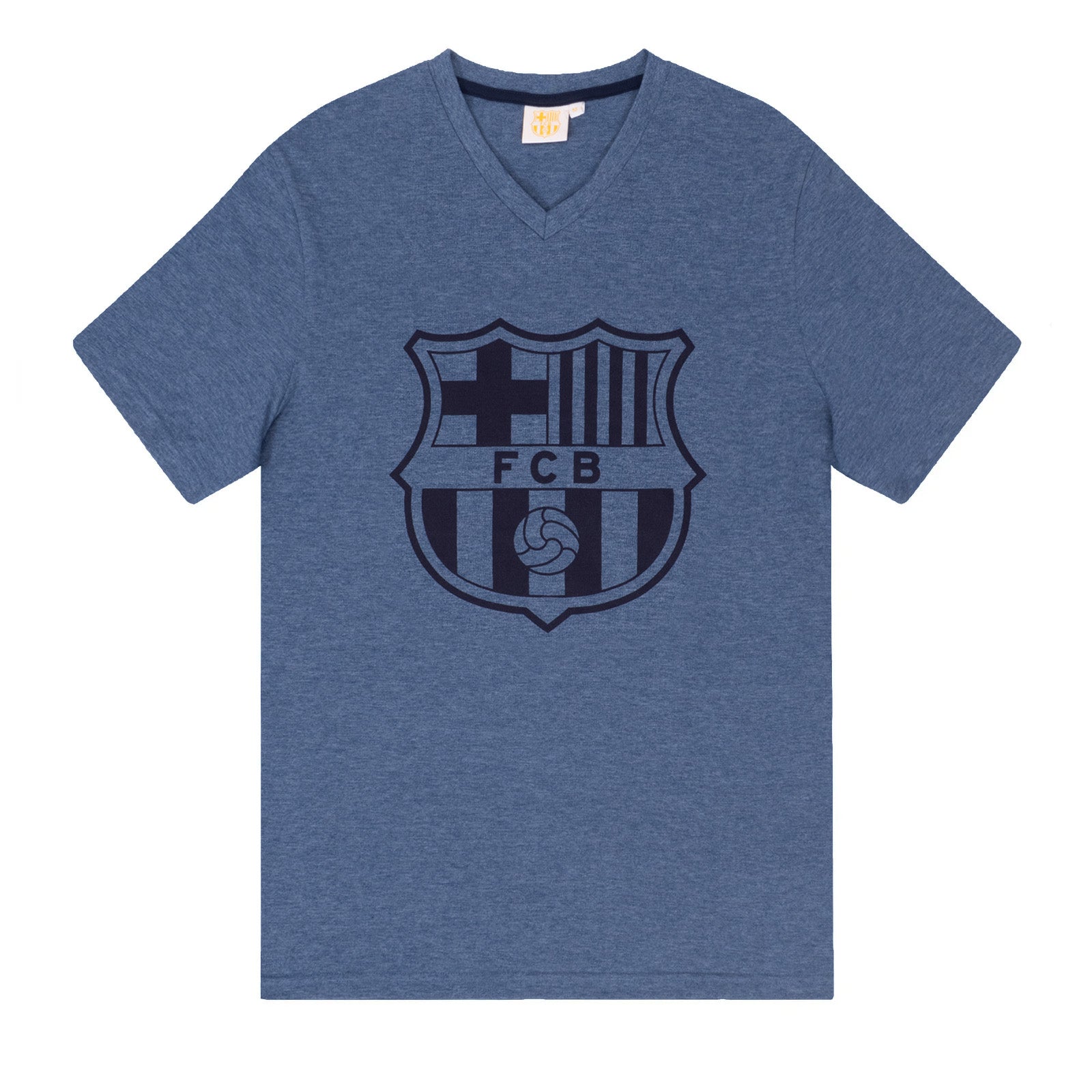 FC Barcelona adults short pyjama loungewear set in blue marl