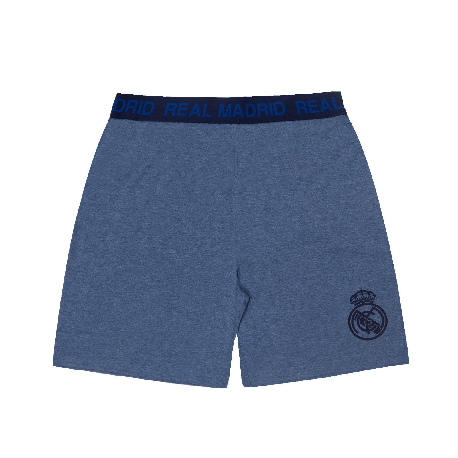 Real Madrid adults short pyjama loungewear set in blue marl