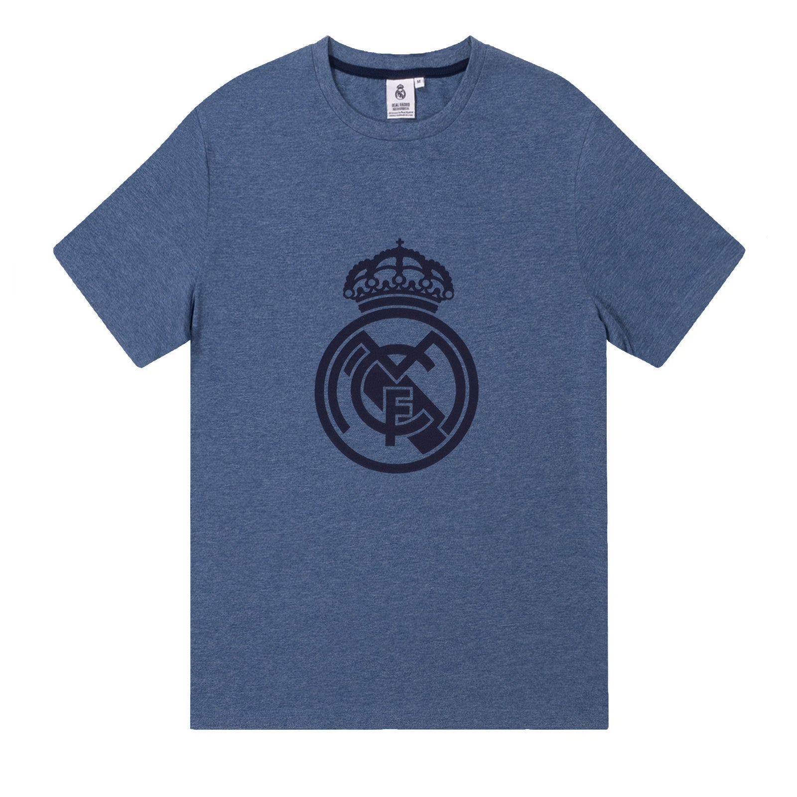 Real Madrid adults short pyjama loungewear set in blue marl