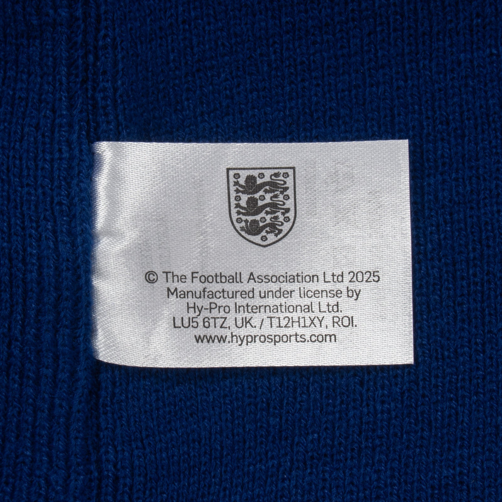 England knitted beanie hat navy blue