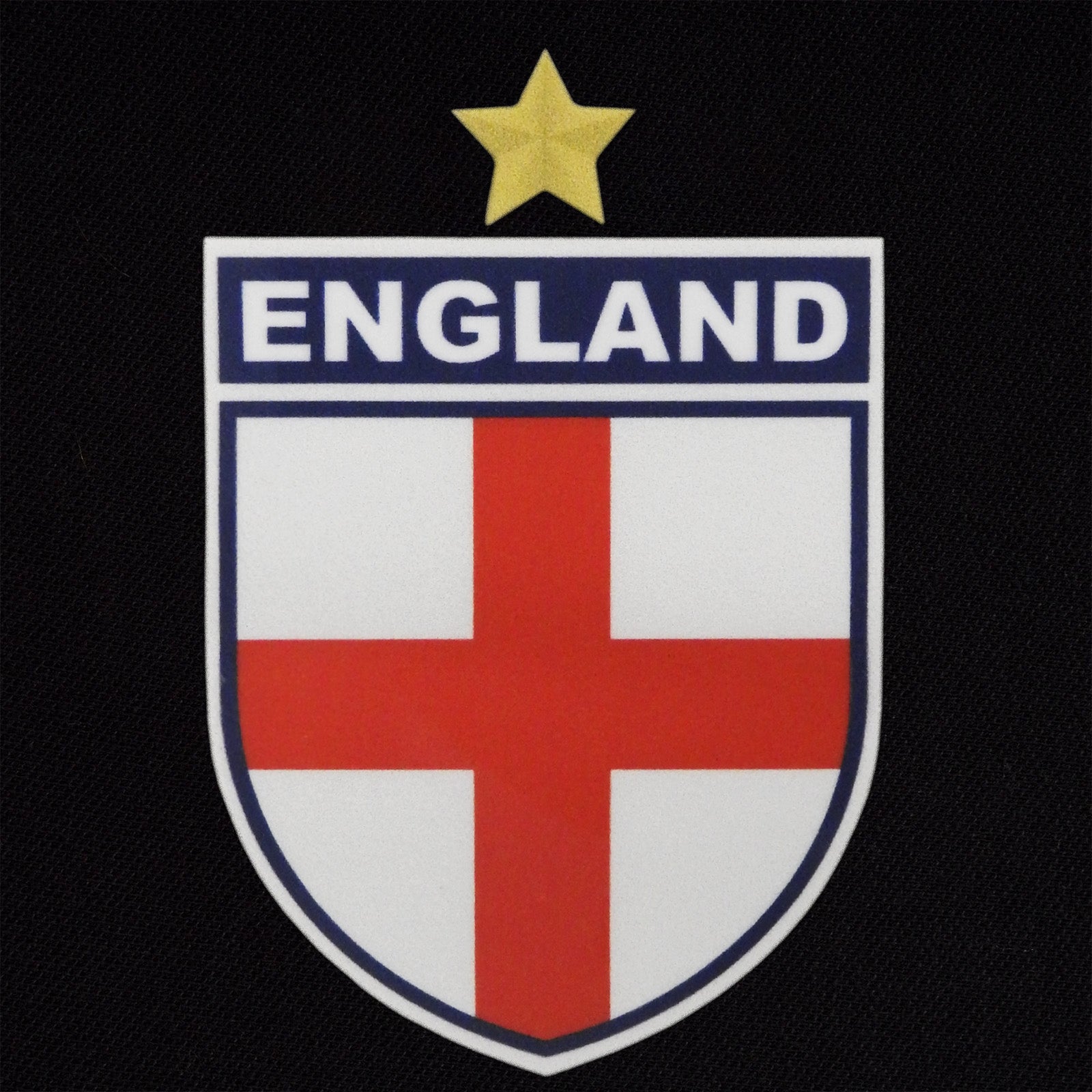 England retro polo shirt in black with printed logo on the chest