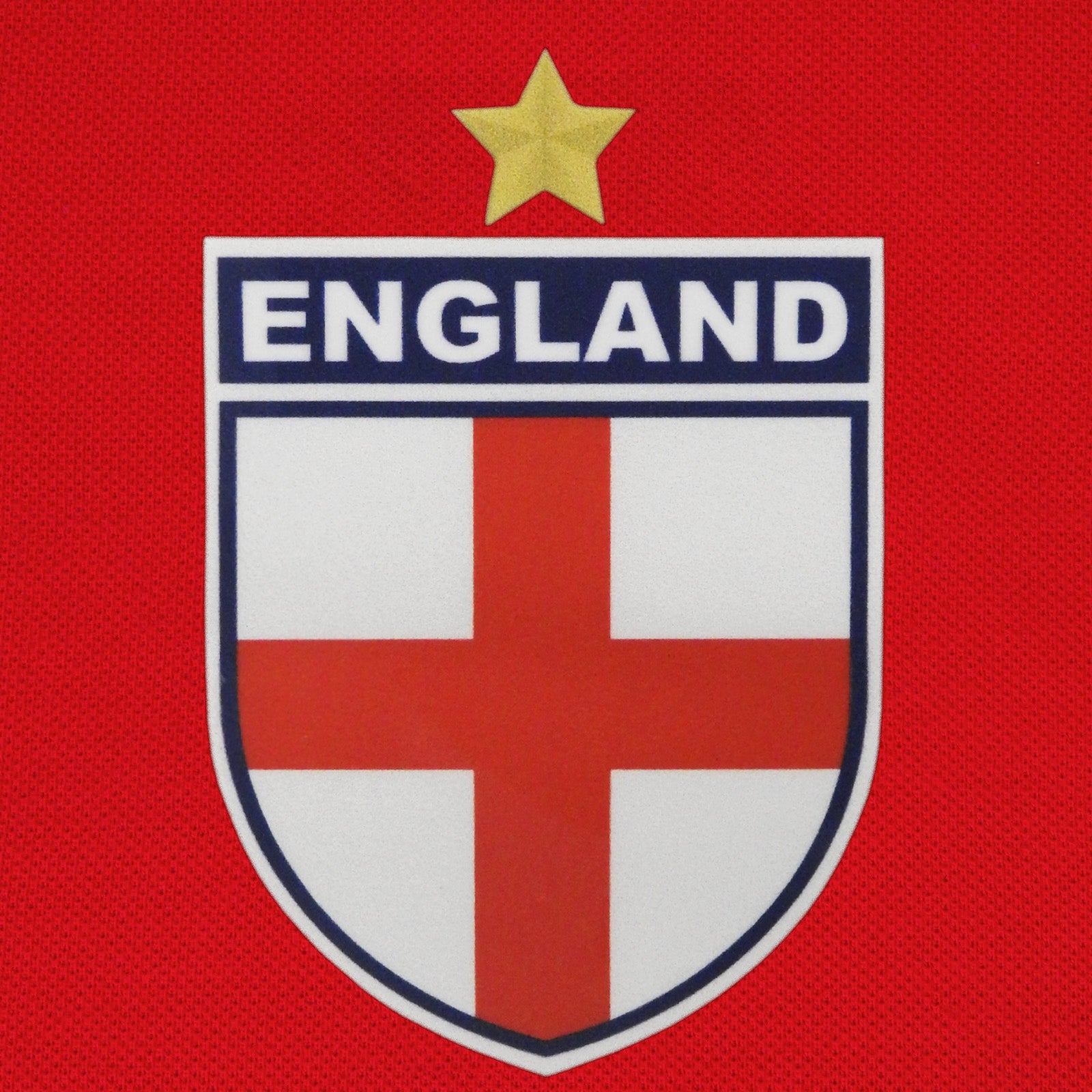 England retro polo shirt in black, navy, red & white with printed logo on the chest