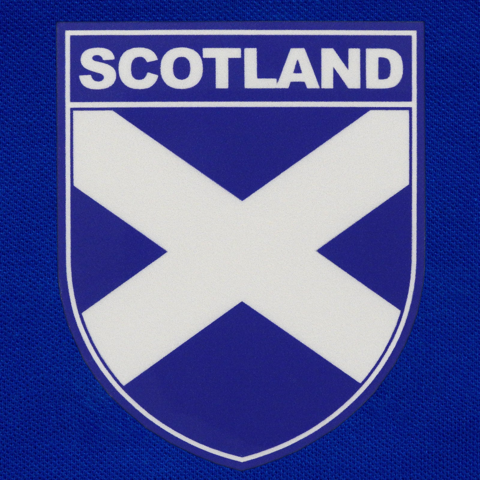 Scotland retro polo shirt in royal with printed saltire logo on the chest