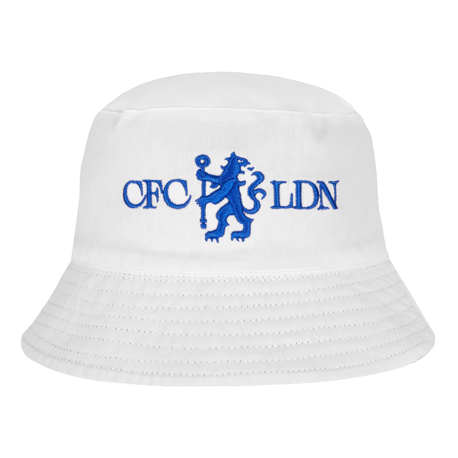Chelsea reversible bucket hat in royal blue & white
