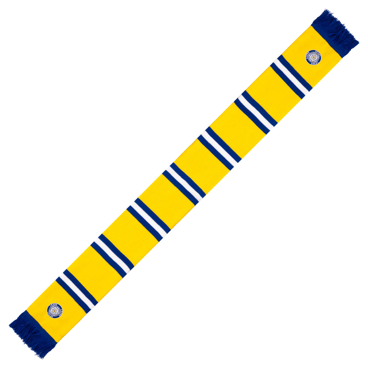 Leeds football scarf in retro kit colours