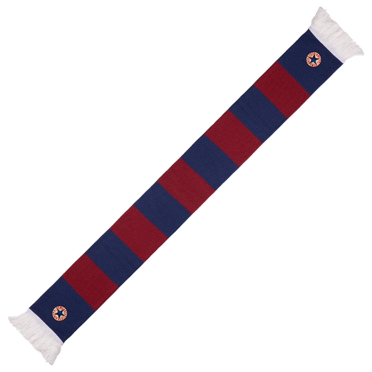 Newcastle retro football scarf in 1995 away kit colours