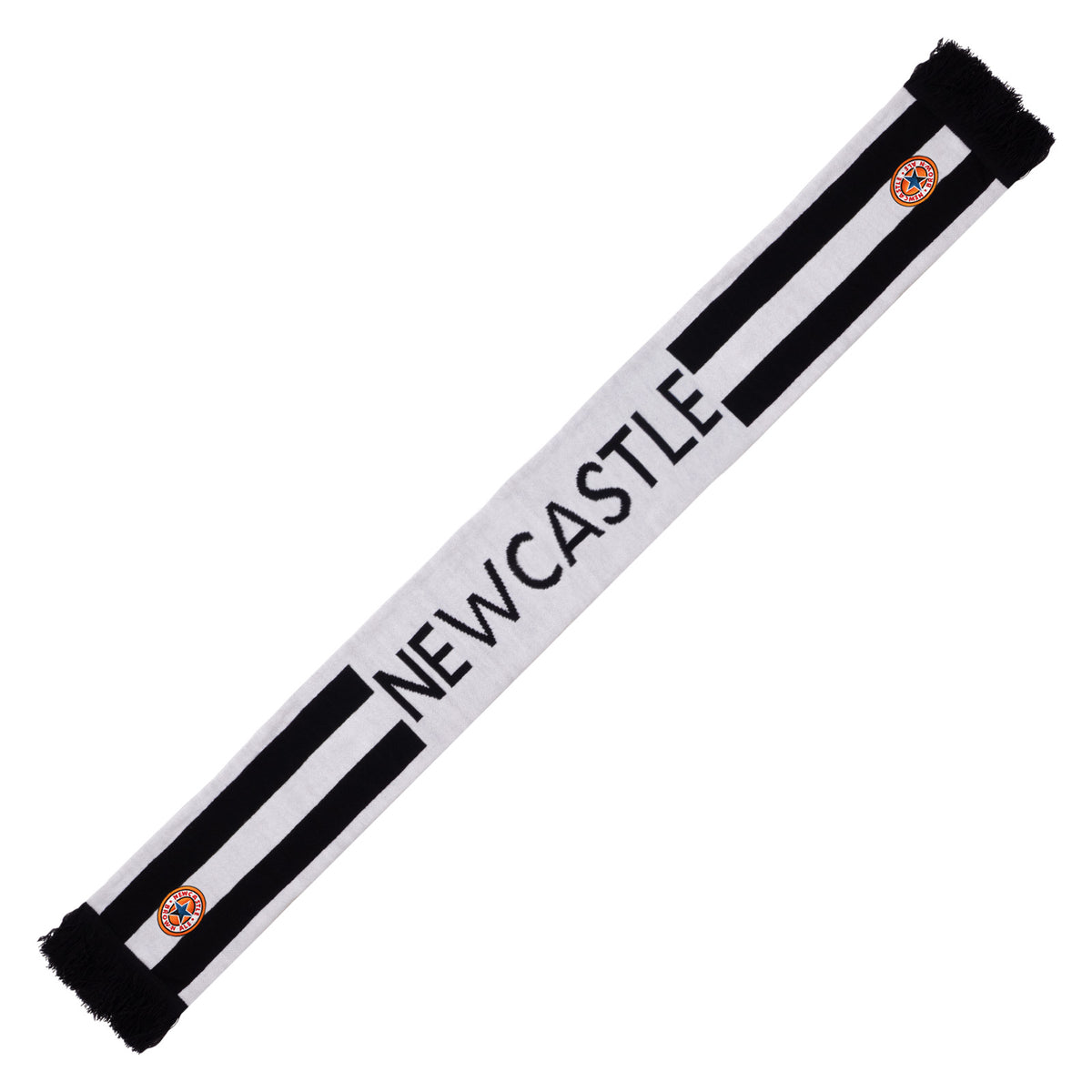 Newcastle football scarf in retro kit colours