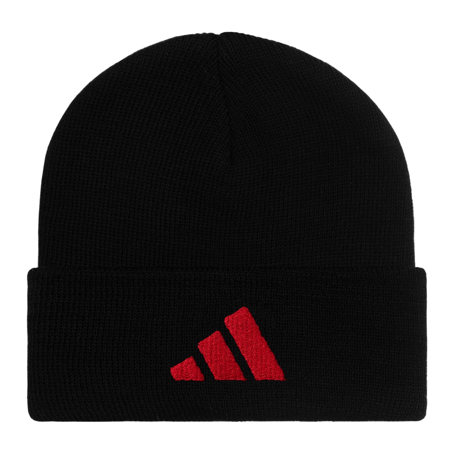 Manchester United beanie hat in black with red devil club crest to the front