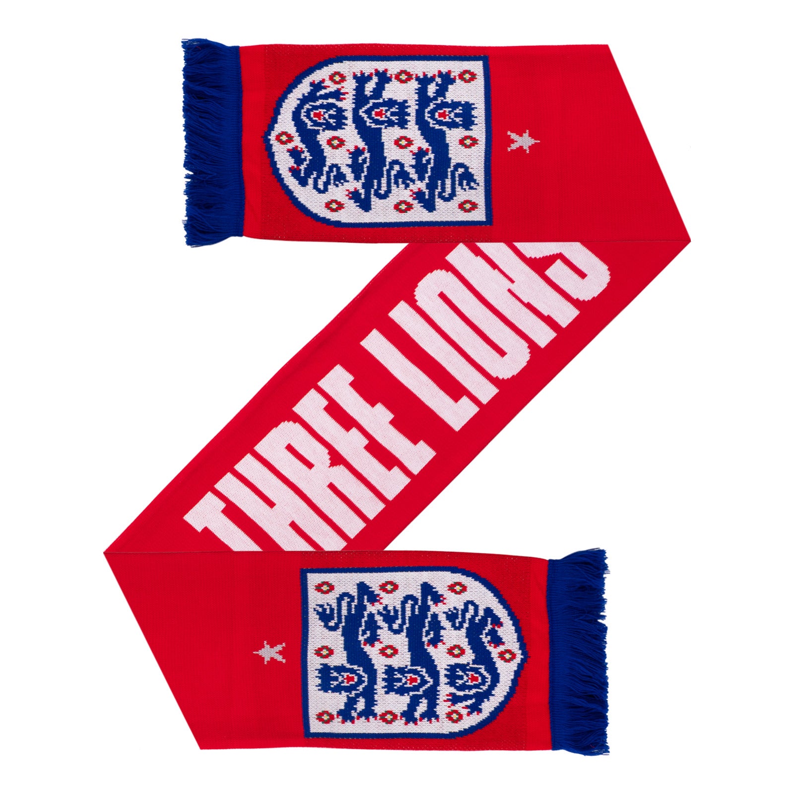 England knitted jacquard scarf red