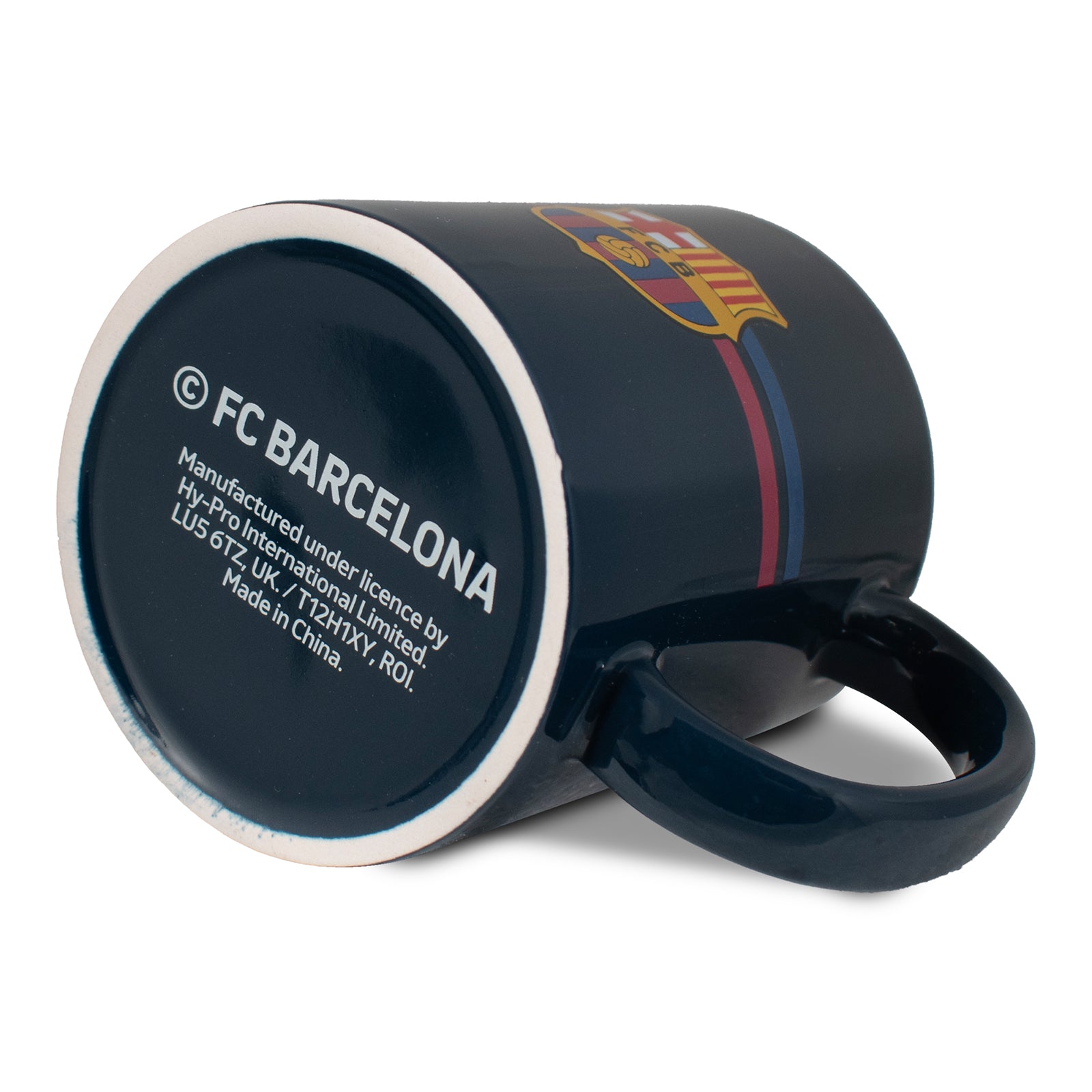FC Barcelona Mug in blue featuring the club crest and "Barca" text to the sides