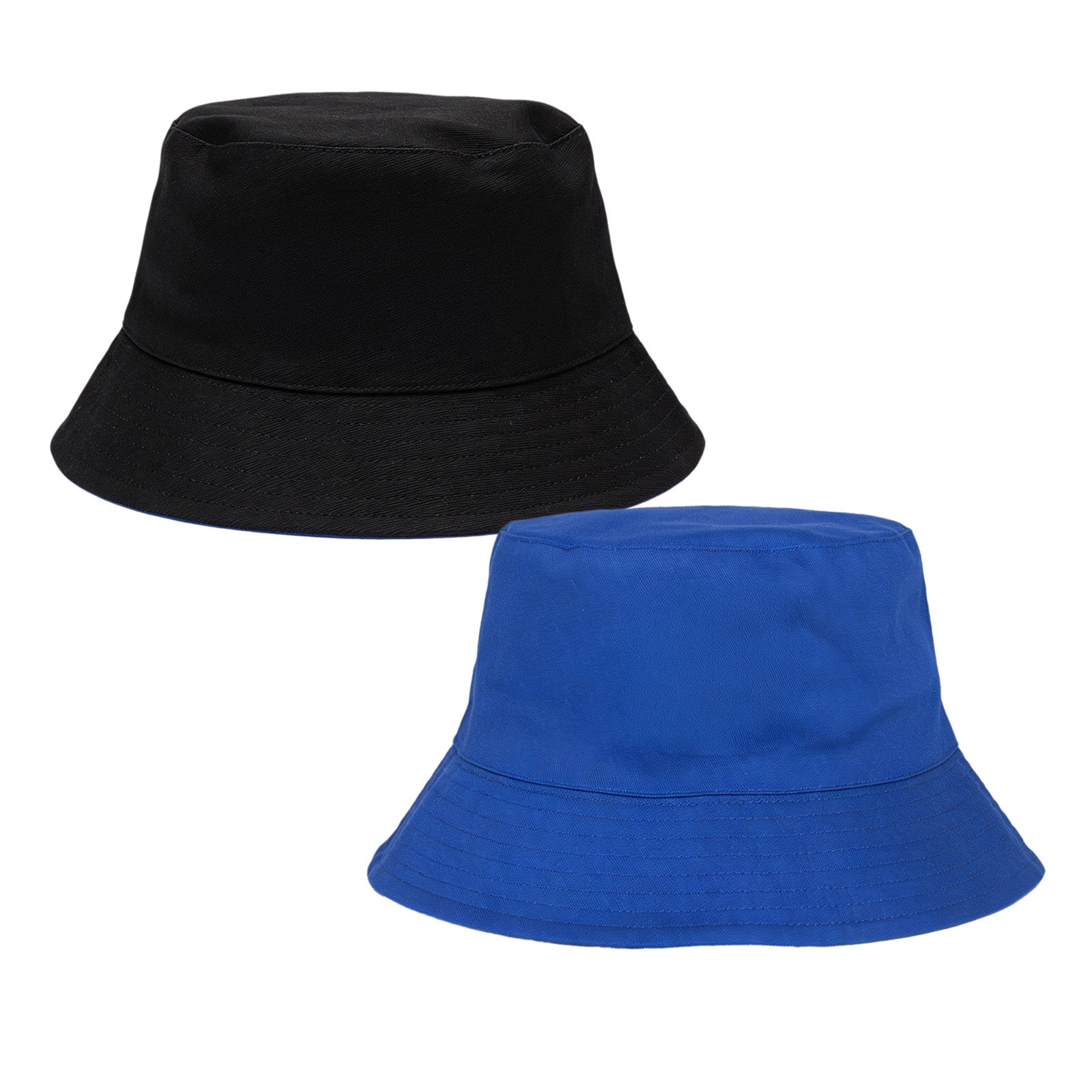 Chelsea reversible bucket hat in royal blue & black