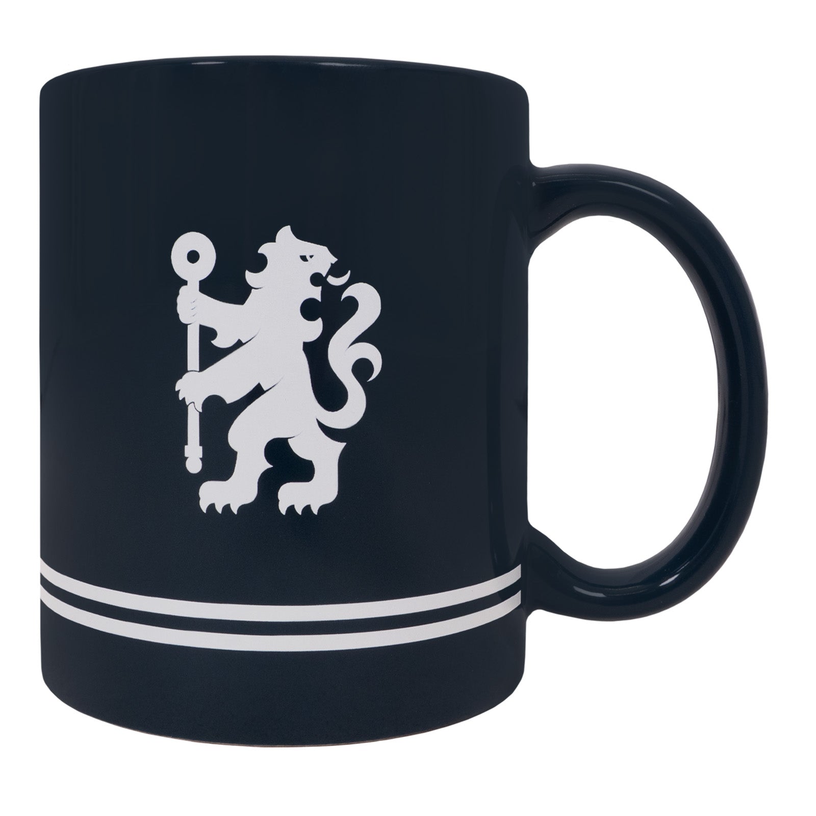 Chelsea Mugs in blue featuring various designs including the club crest and branding