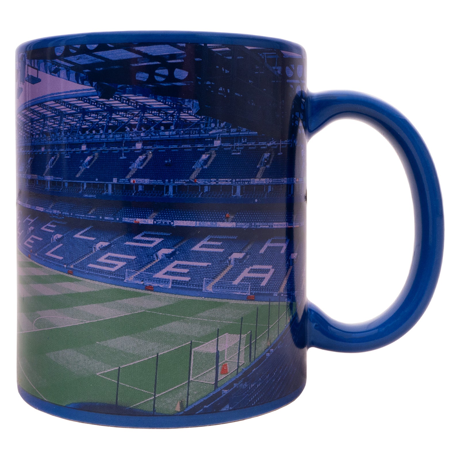 Chelsea Mugs in blue featuring various designs including the club crest and branding
