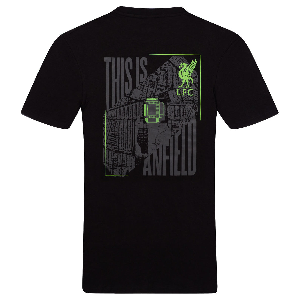 Liverpool adults graphic crew neck T-shirts in black & grey, with each top featuring club crest branding and a standout graphic design