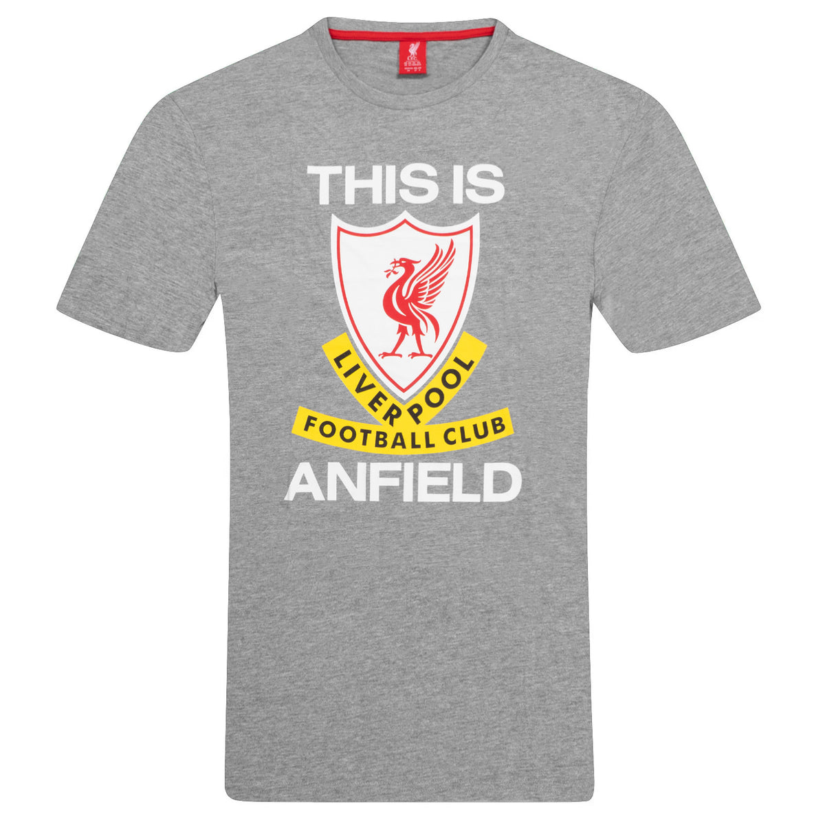 Liverpool adults graphic crew neck T-shirts in black & grey, with each top featuring club crest branding and a standout graphic design