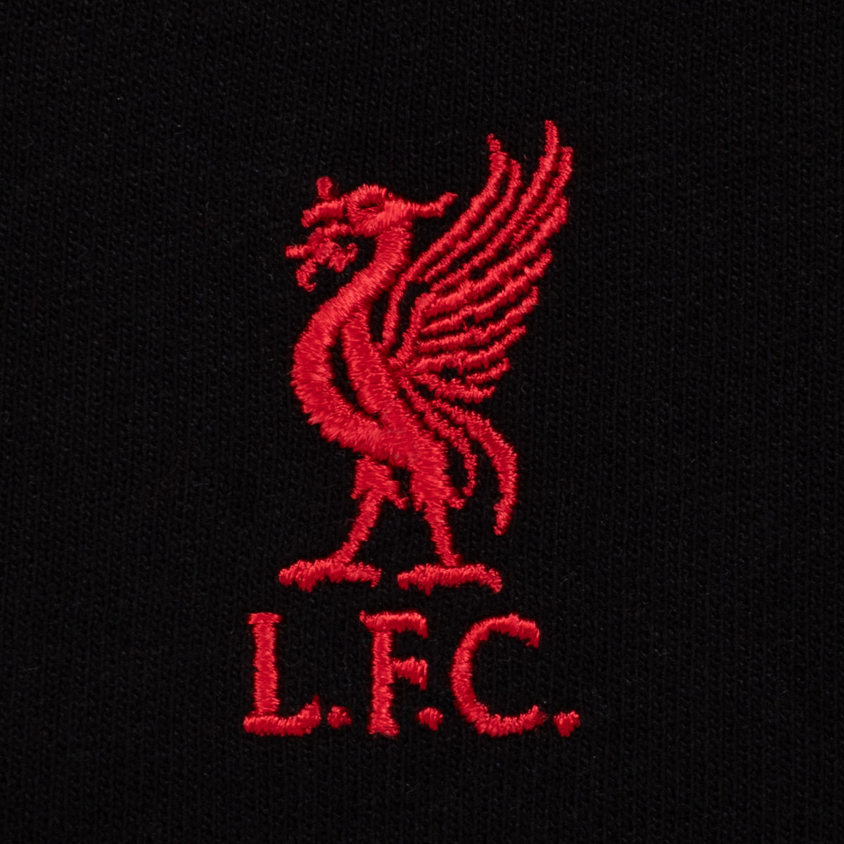 Liverpool adults crew neck sweatshirt in grey & black featuring an embroidered Liverbird club crest to the chest.