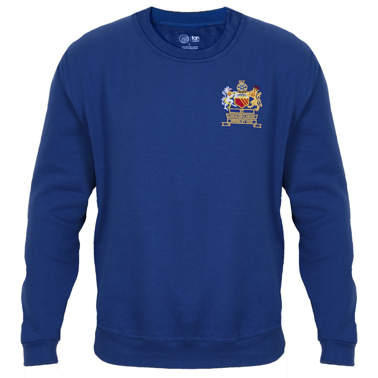 Man United sweatshirt in blue 1968 European colours