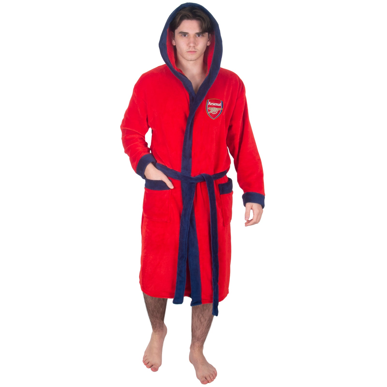 Arsenal adults dressing gown in red with crest