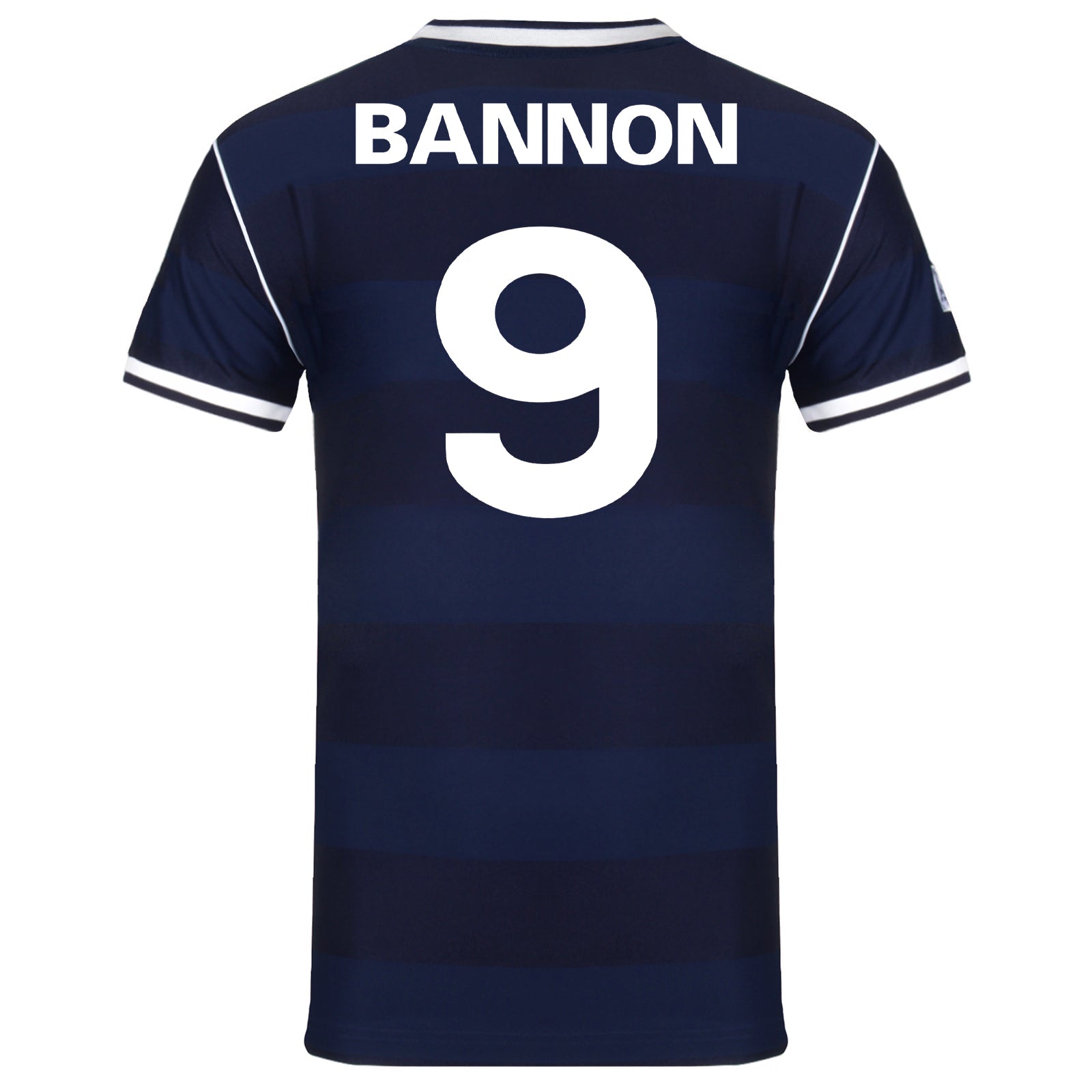 Scotland retro 1986 football shirt. Replica shirt in navy blue with crest to chest