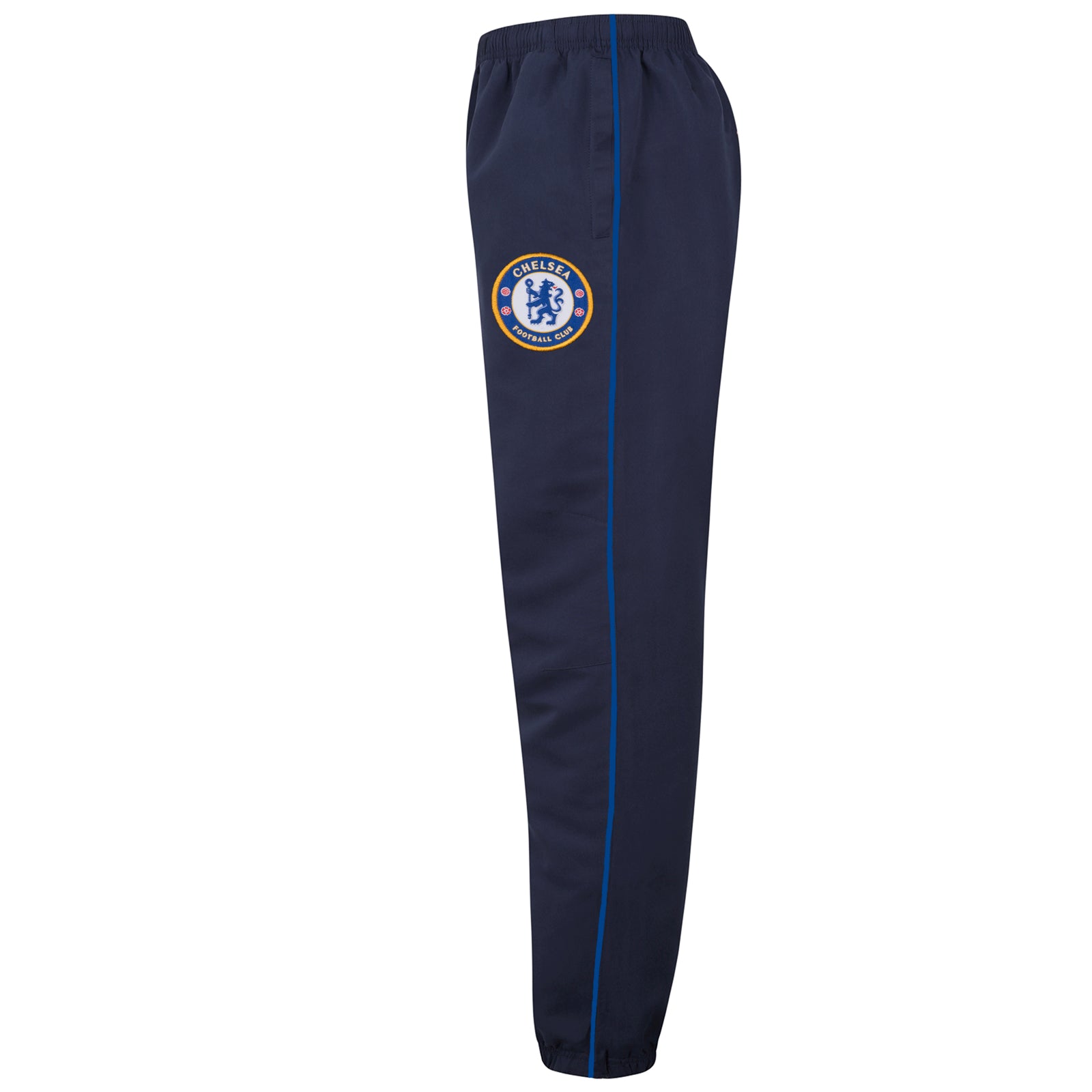 Chelsea kids tracksuit in royal blue with club crest to chest and left thigh