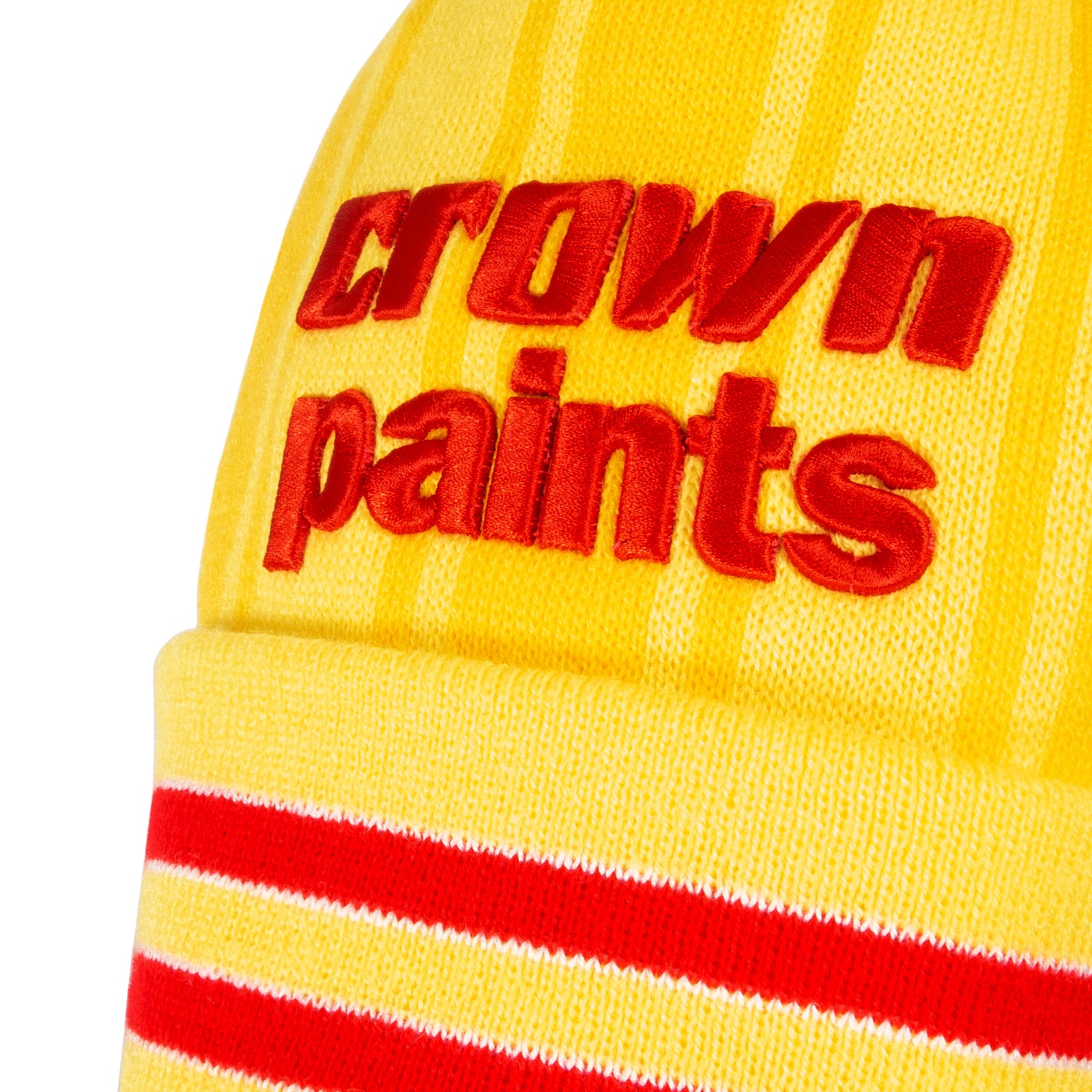 Liverpool retro knitted bobble hat in yellow 1986 colours