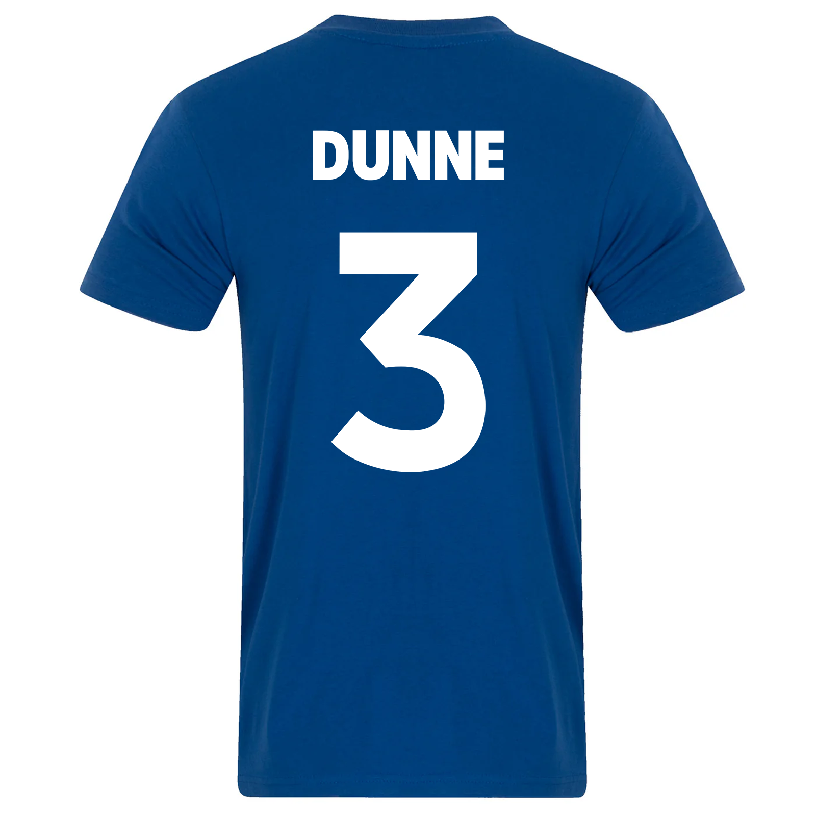 Man Utd T-shirt for men in blue featuring Manchester 68 crest to front