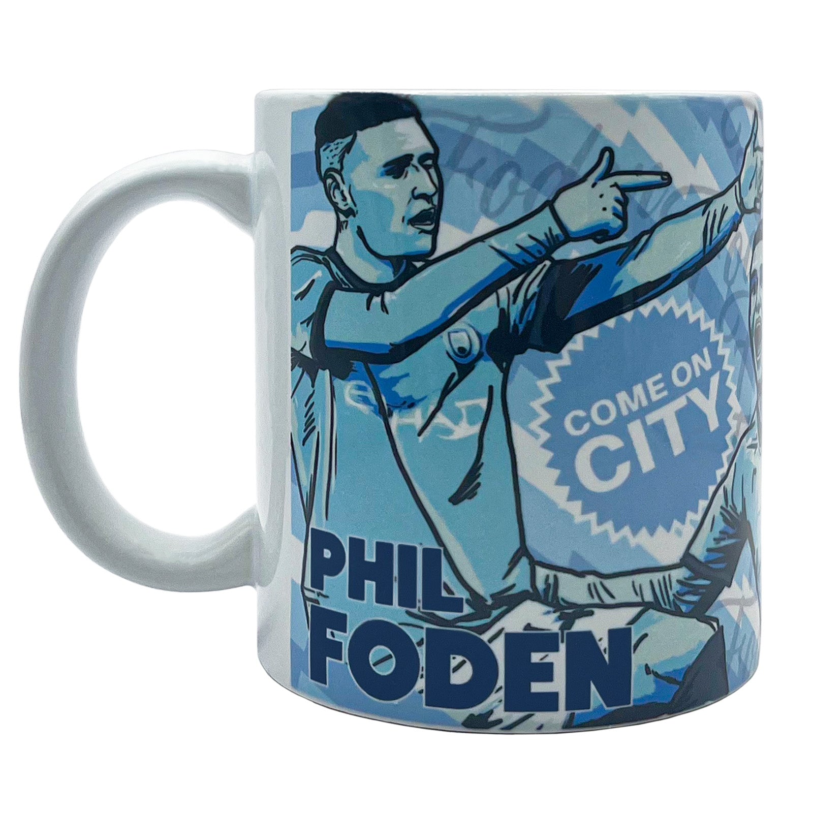 Manchester City legends Foden mug in blue