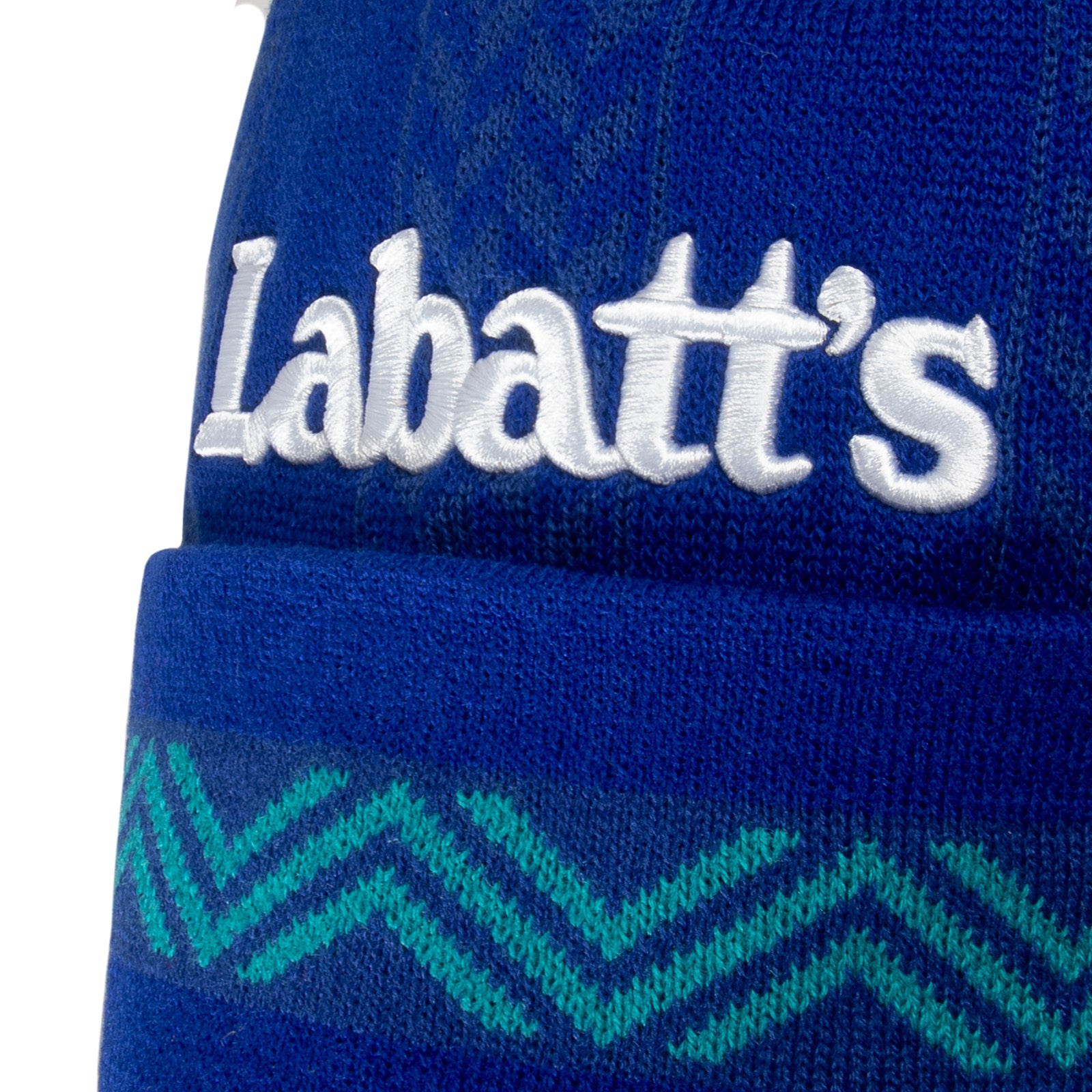 Nottingham Forest retro knitted bobble hat in blue 1993 colours