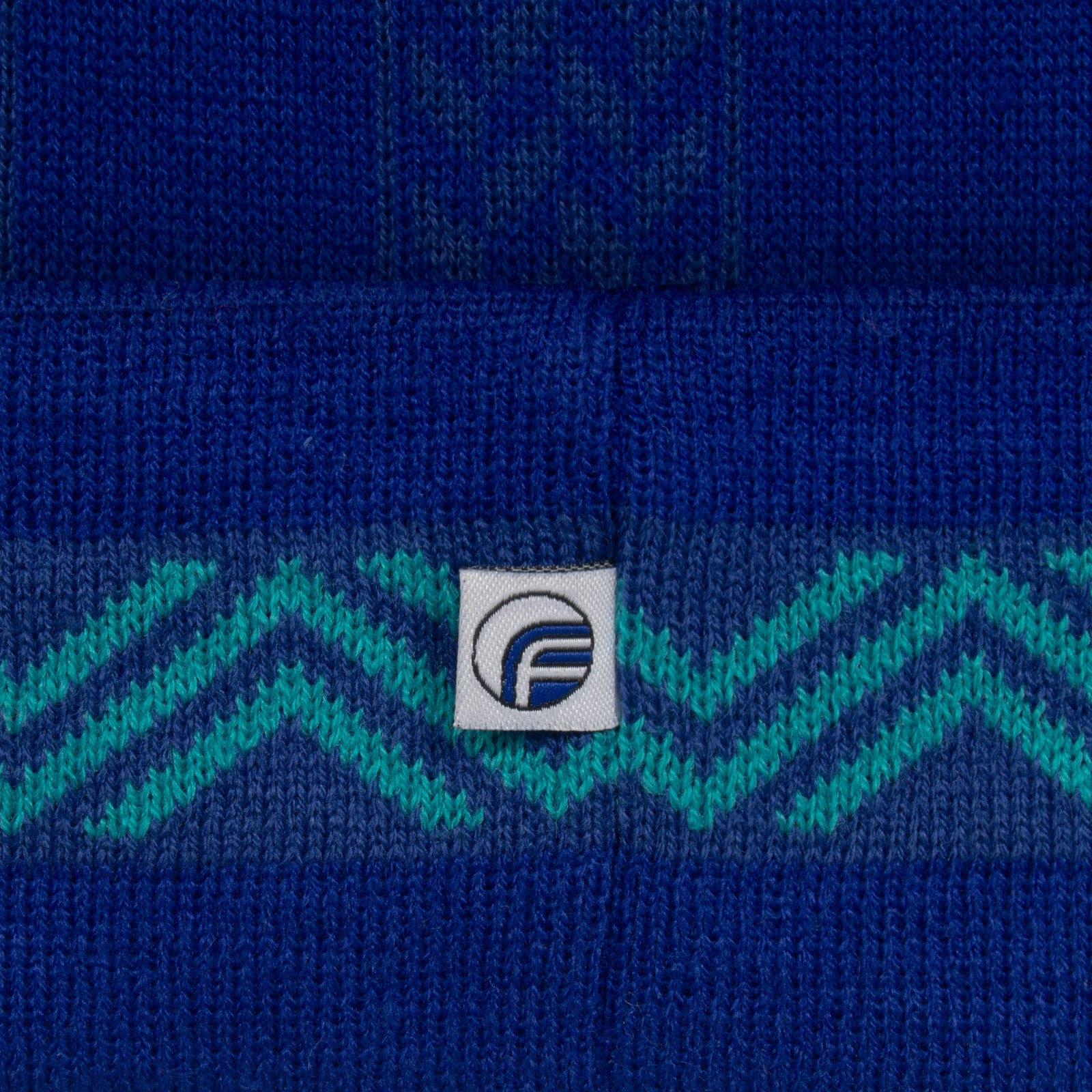 Nottingham Forest retro knitted bobble hat in blue 1993 colours